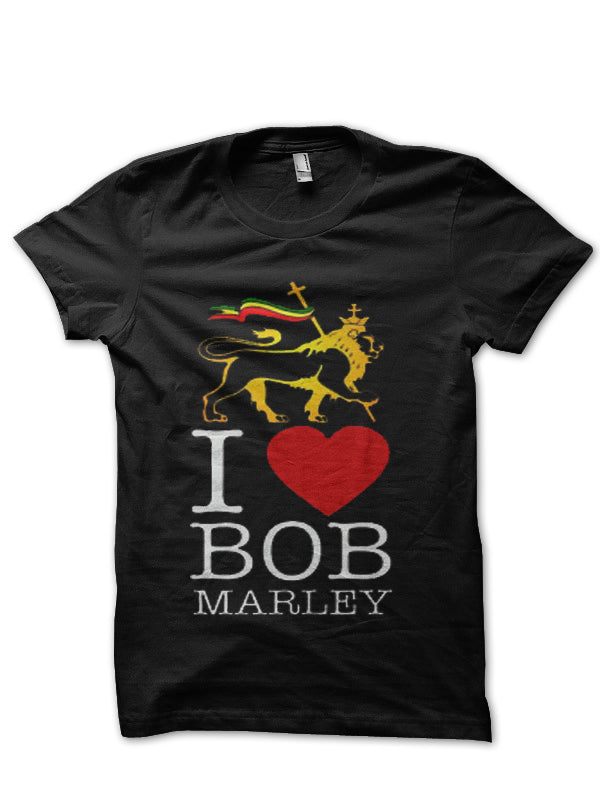 I Love Bob Marley Black T-Shirt Hoodie, Sweatshirt | CoreVibeTees.com