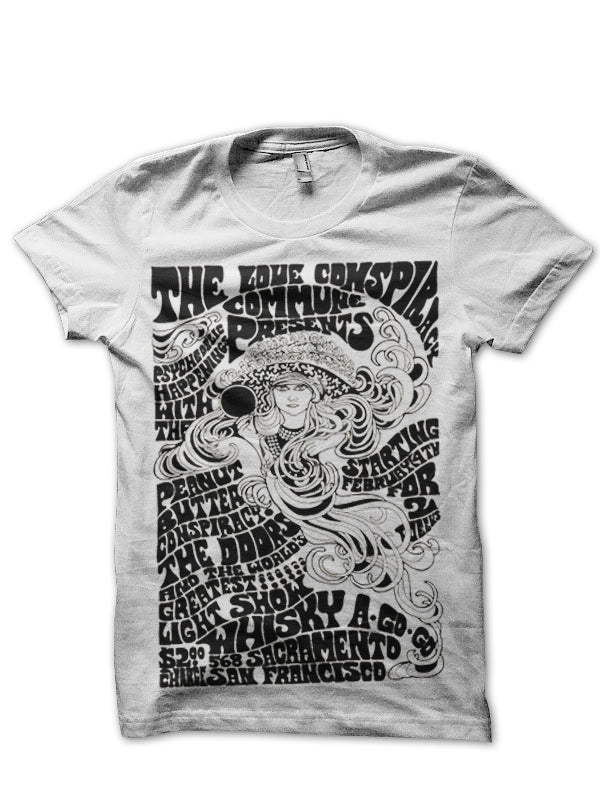 The Doors with Jim Morrison at San Francisco Concert Poster 1967 White T-Shirt Hoodie, Sweatshirt | CoreVibeTees.com