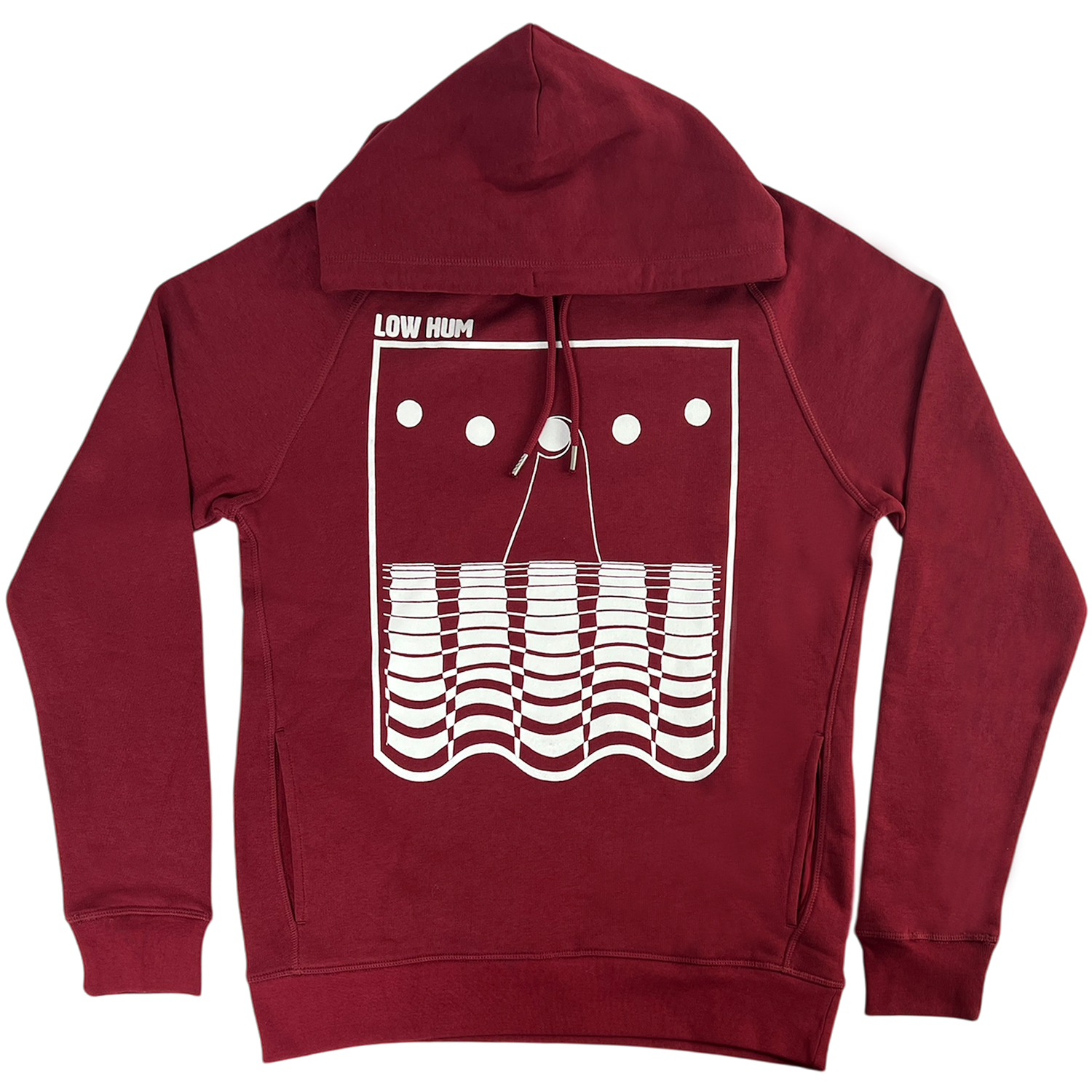 Low Hum - Moon Hoodie (Burgundy) T-Shirts, Sweatshirt | CoreVibeTees.com