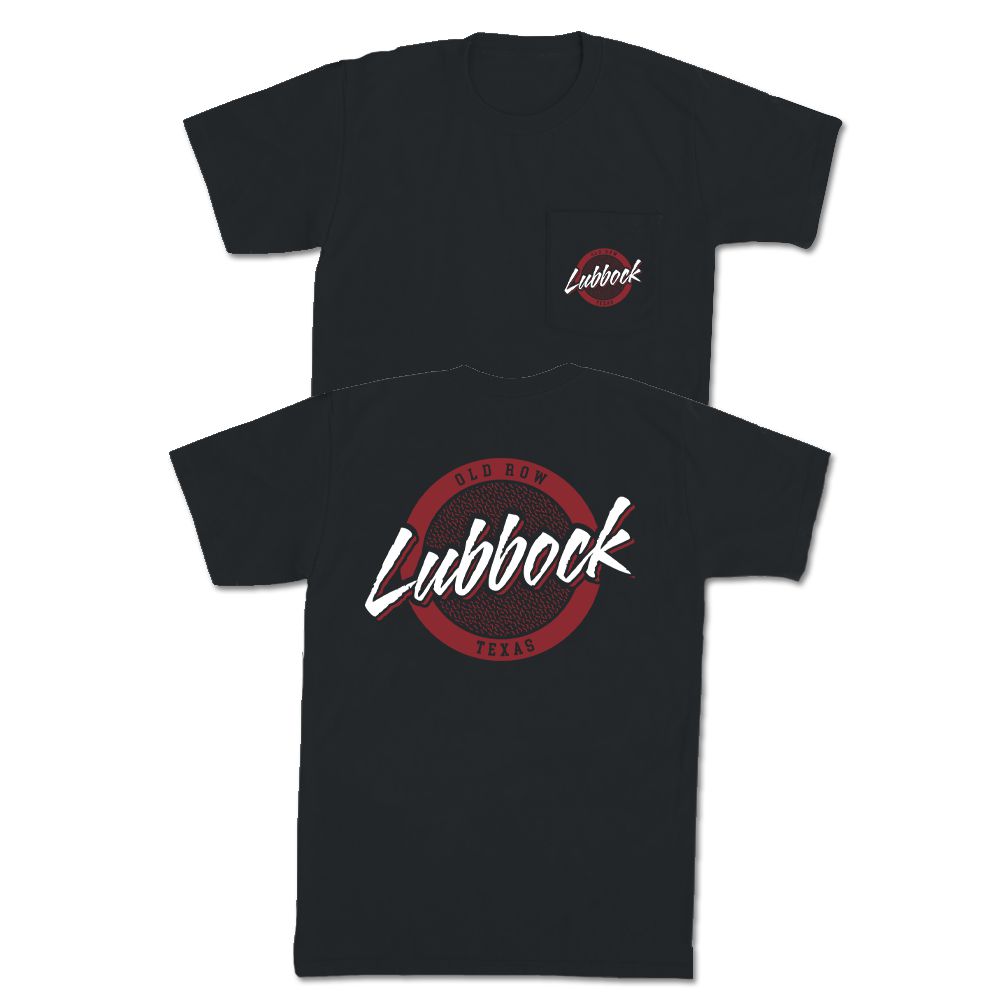 Lubbock, Texas Circle Logo Pocket Tee Hoodie, Sweatshirt | CoreVibeTees.com (Image 1)