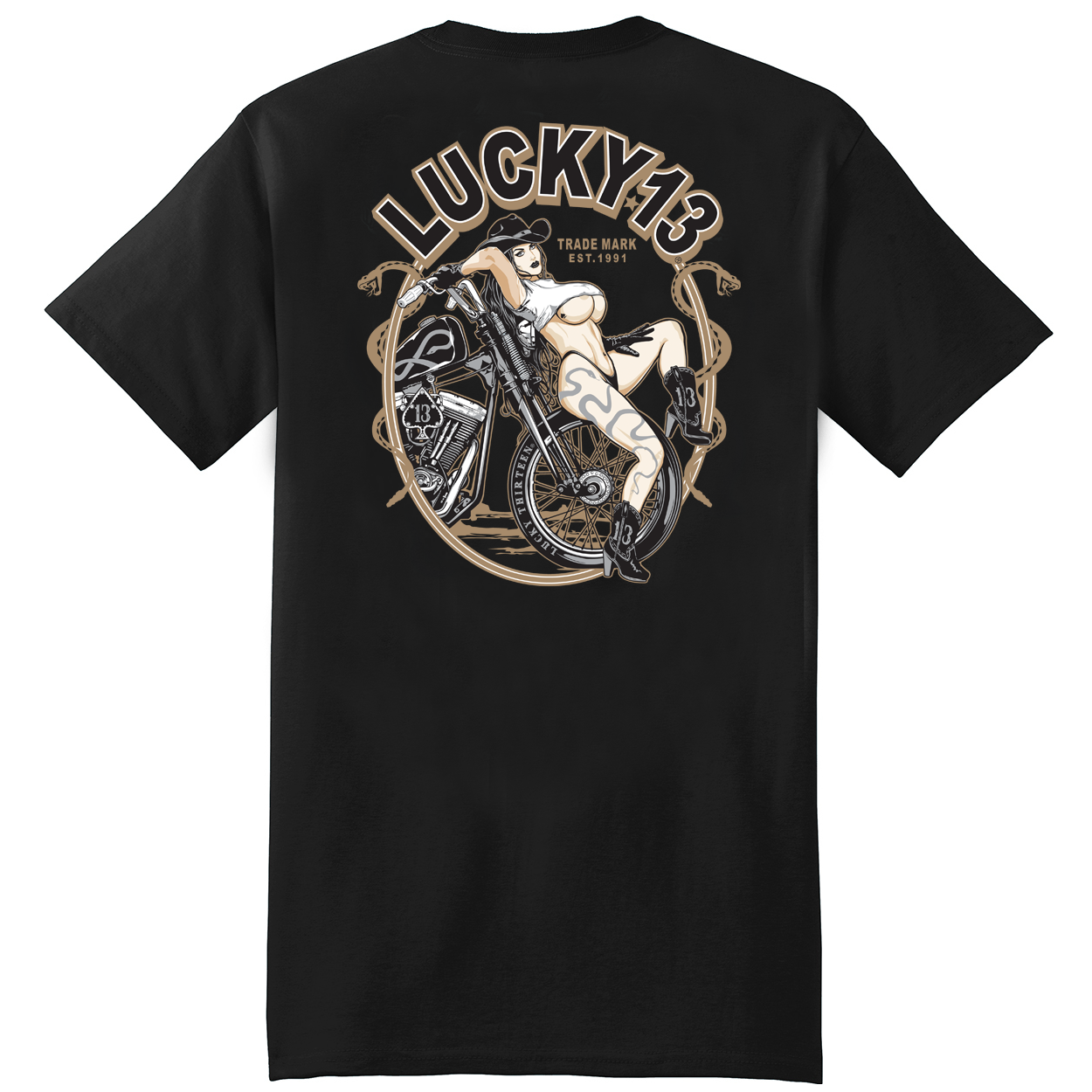Lucky 13 Diamond Back T-Shirt Hoodie, Sweatshirt | CoreVibeTees.com (Image 1)
