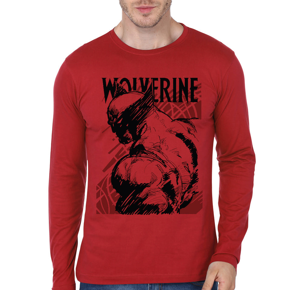 Wolverine Red Full Sleeve Tee Hoodie, Sweatshirt | CoreVibeTees.com