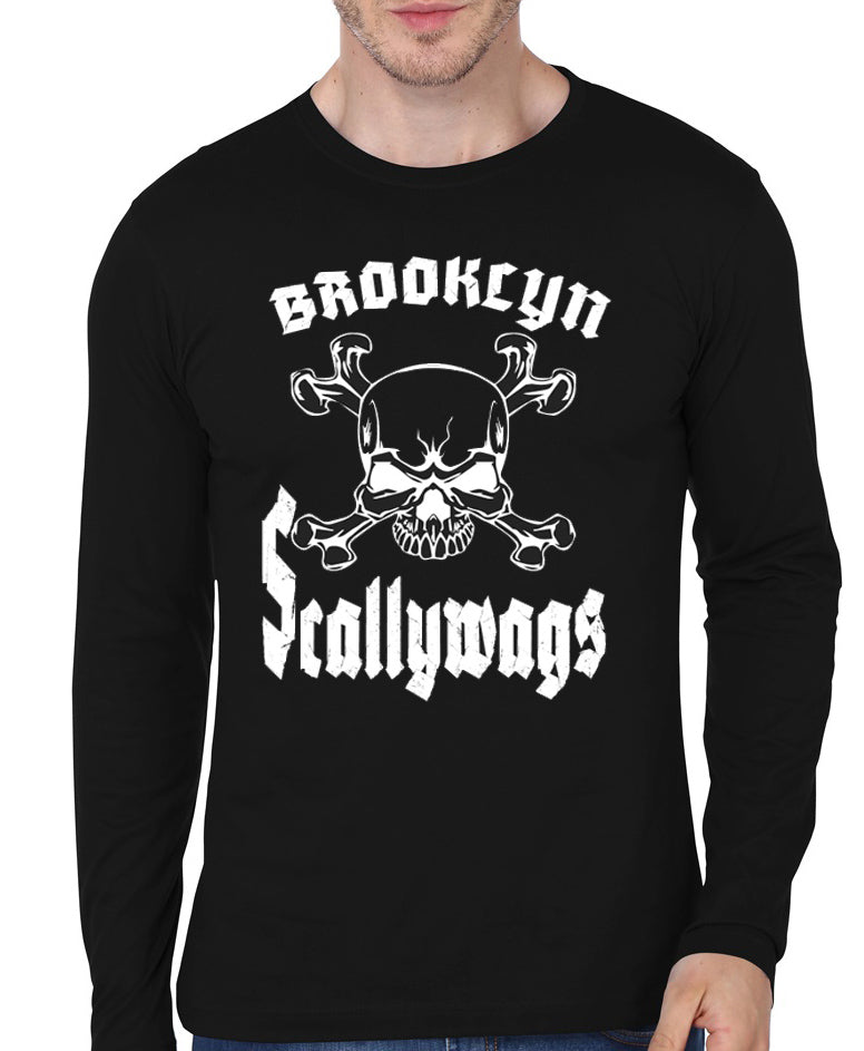 Brooklyn Full Sleeve Black T-Shirt Hoodie, Sweatshirt | CoreVibeTees.com