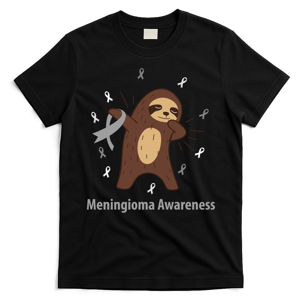 Meningioma Awareness Brain Cancer Related Sloth Ribbon Gift T-Shirt Hoodie, Sweatshirt | CoreVibeTees.com