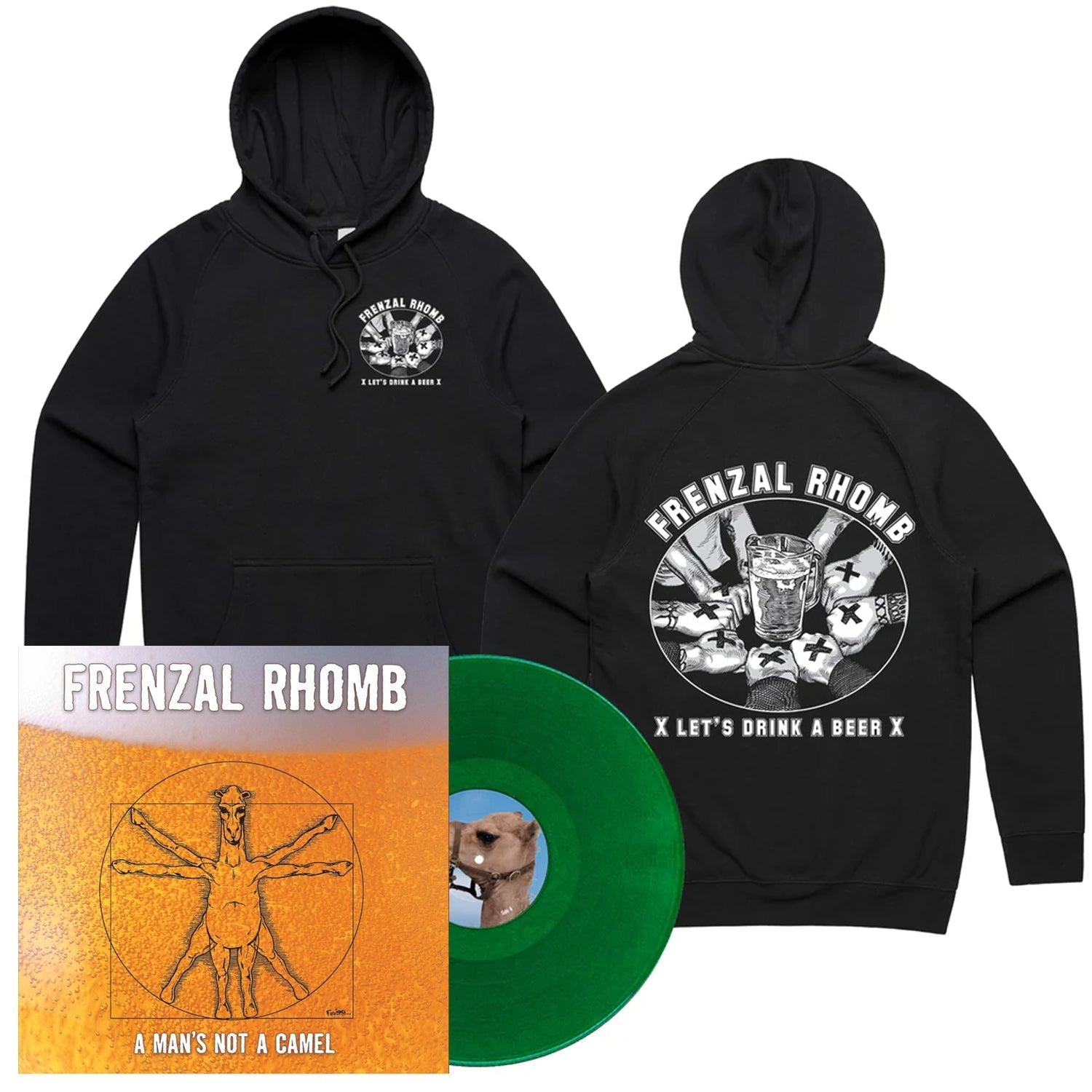 A Man's Not A Camel 25th Anniv. LP (Emerald Green Vinyl) + Hoodie Bundle T-Shirts, Sweatshirt | CoreVibeTees.com