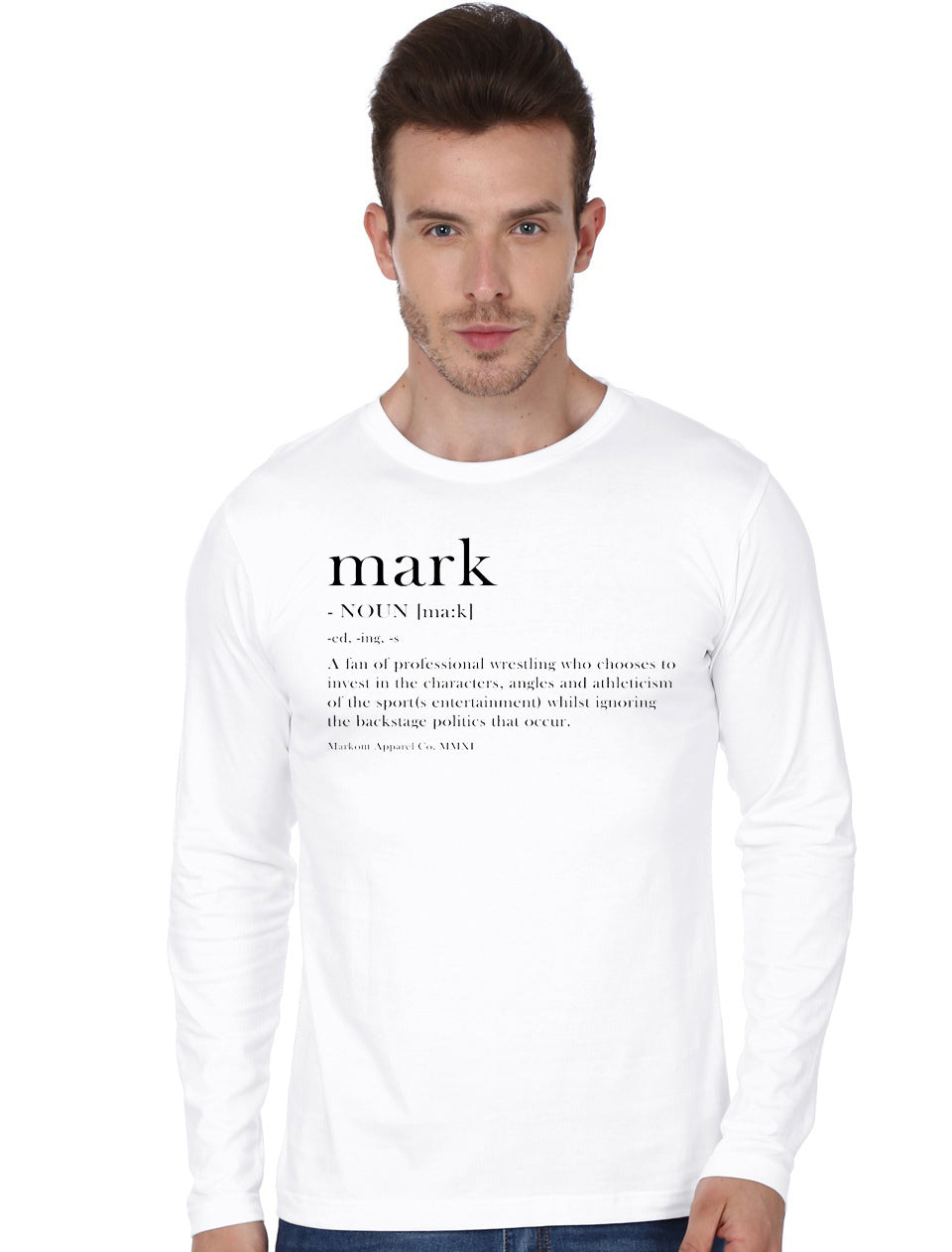 Mark Dictionary Definition White Full Sleeve T-Shirt Hoodie, Sweatshirt | CoreVibeTees.com