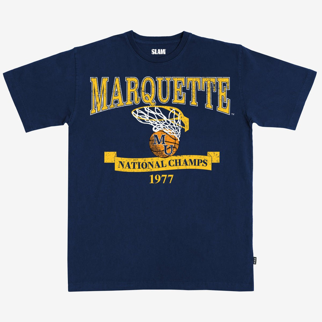 Marquette '77 NCAA Champs Heavy Tee Hoodie, Sweatshirt | CoreVibeTees.com