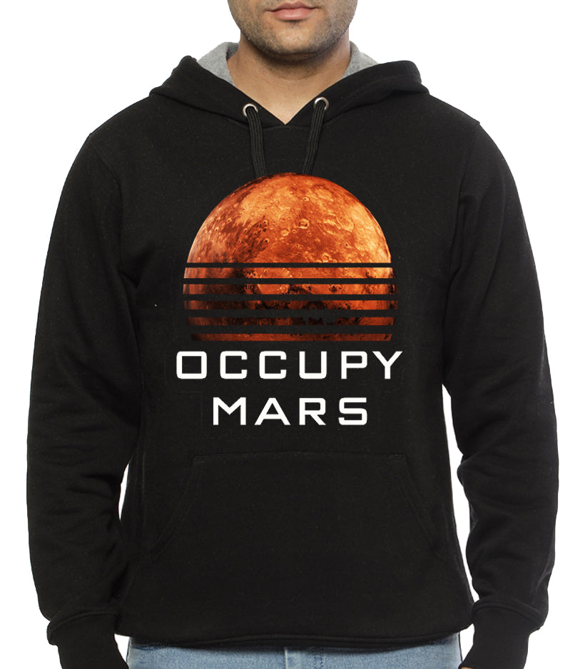 Occupy Mars Black Hoodie Style001 T-Shirts, Sweatshirt | CoreVibeTees.com