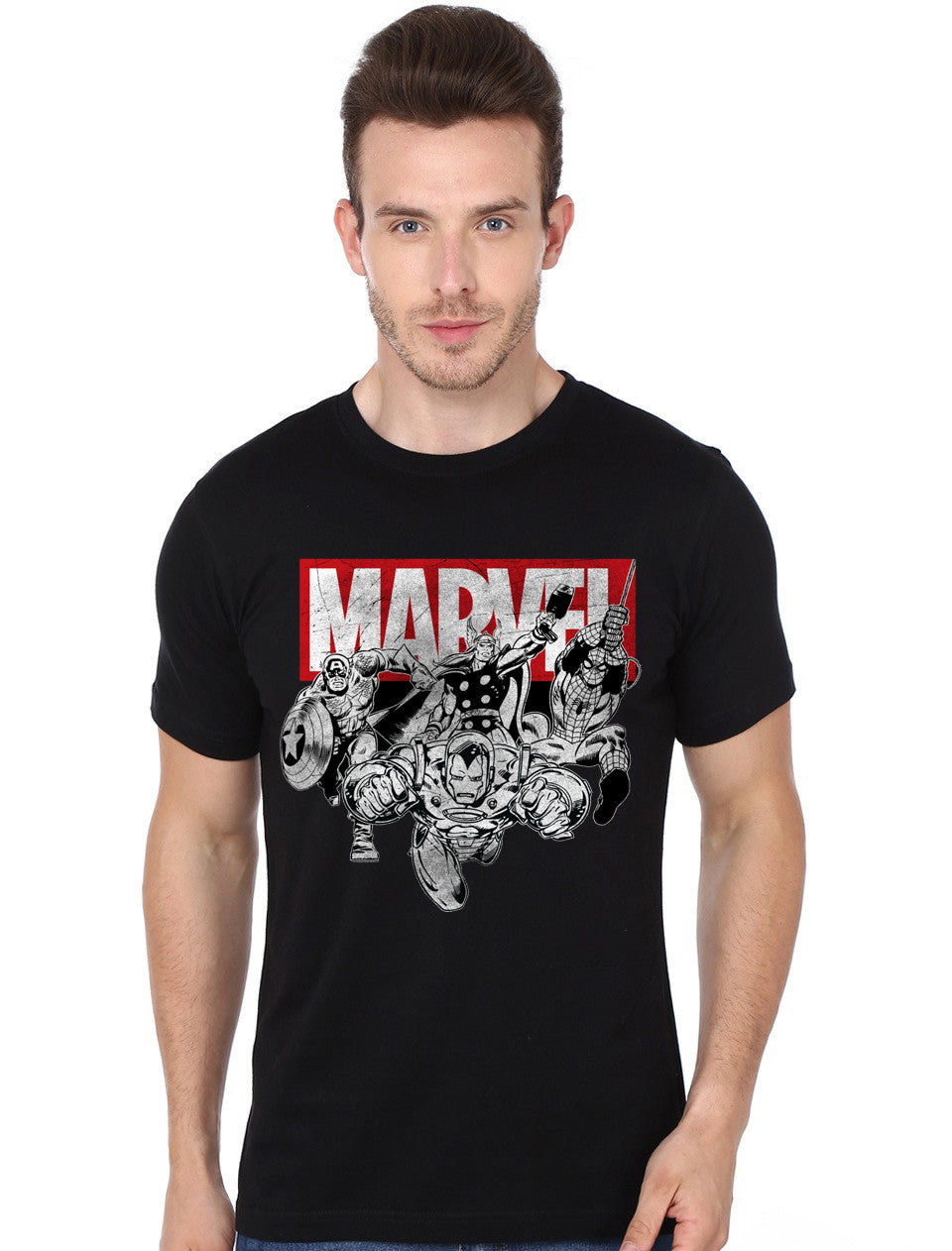 Avengers Grayscale Black T-Shirt Hoodie, Sweatshirt | CoreVibeTees.com
