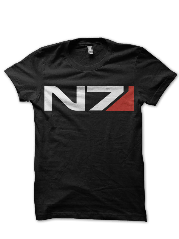 Mass Effect N7 Black T-Shirt Hoodie, Sweatshirt | CoreVibeTees.com