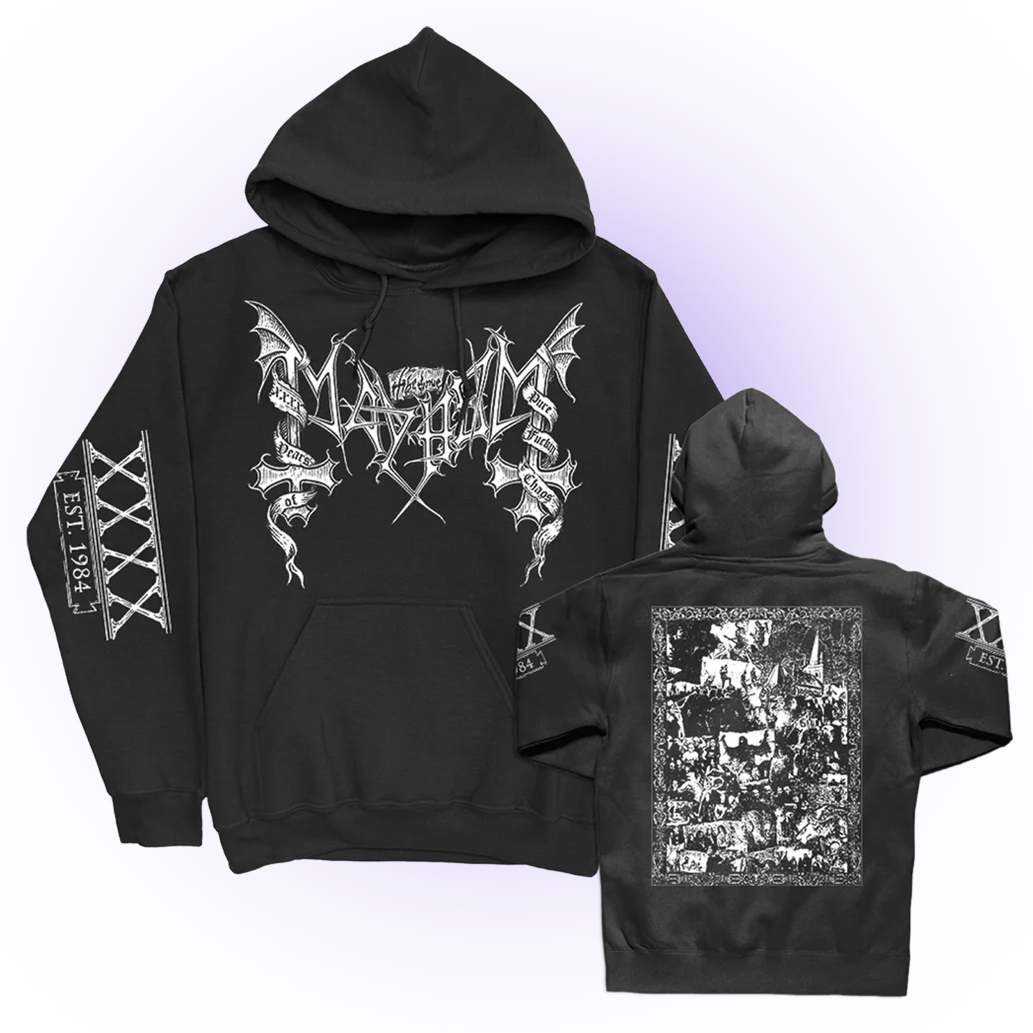 40th Anniv. Collage Pullover Hoodie (Black) T-Shirts, Sweatshirt | CoreVibeTees.com
