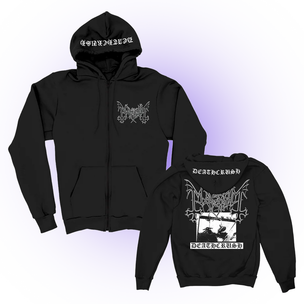 Deathcrush Zip Up Hoodie (Black) T-Shirts, Sweatshirt | CoreVibeTees.com