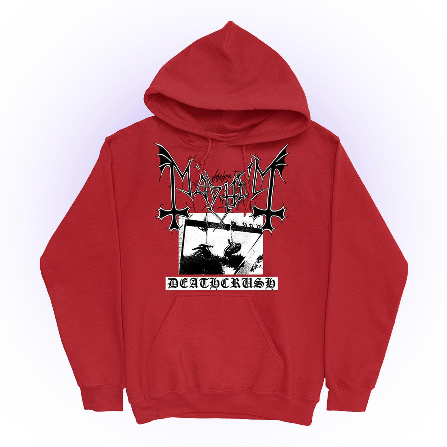 Deathcrush Pullover Hoodie (Red) T-Shirts, Sweatshirt | CoreVibeTees.com (Image 1)