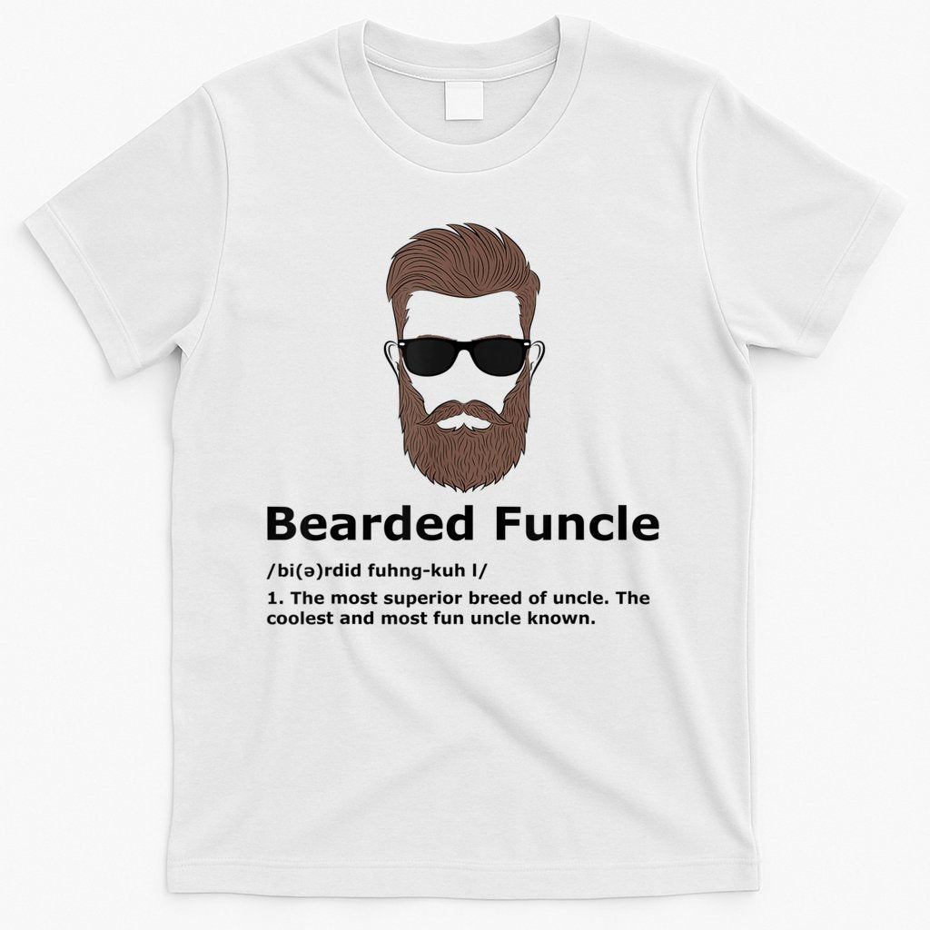 Mens Bearded Funcle Funny Uncle Definition T-Shirt Hoodie, Sweatshirt | CoreVibeTees.com
