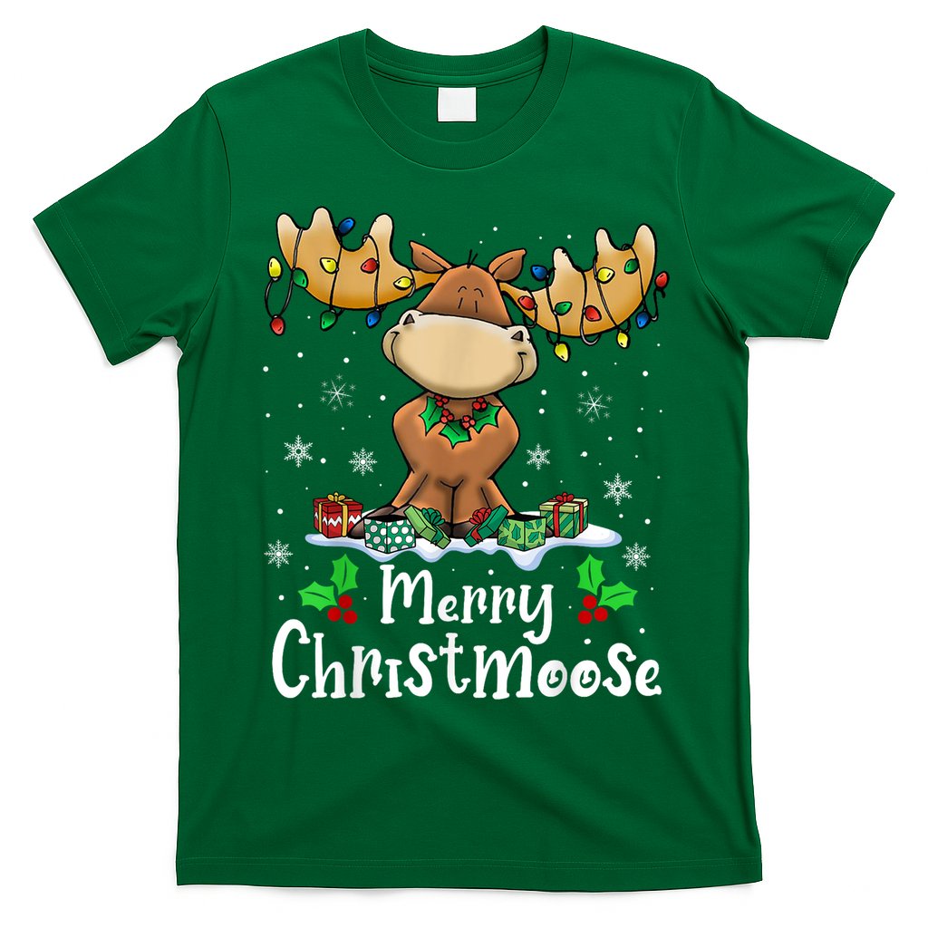 Merry Christmoose Christmas Moose Xmas Lights T-Shirt Hoodie, Sweatshirt | CoreVibeTees.com
