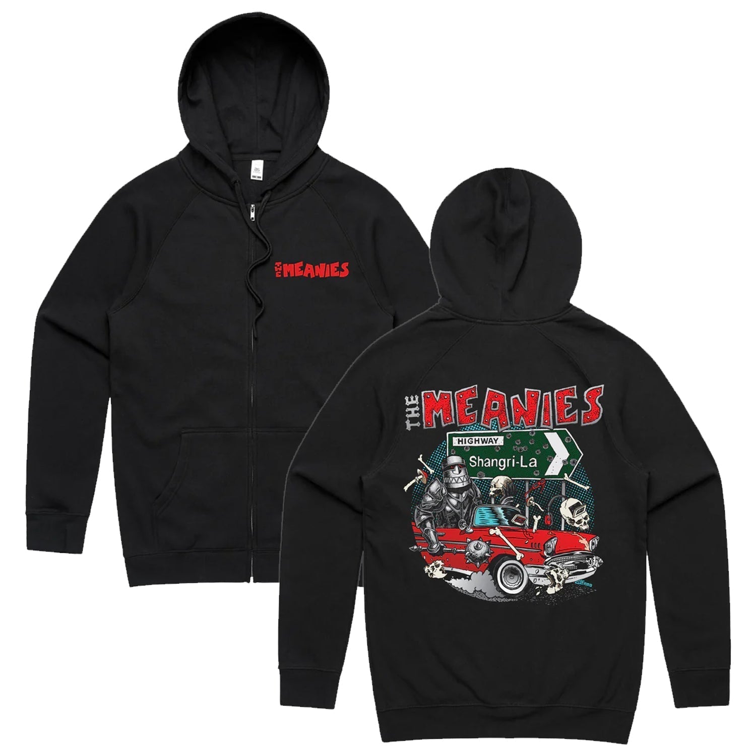 Shangri La Zip-Up Hoodie (Black) T-Shirts, Sweatshirt | CoreVibeTees.com (Image 1)