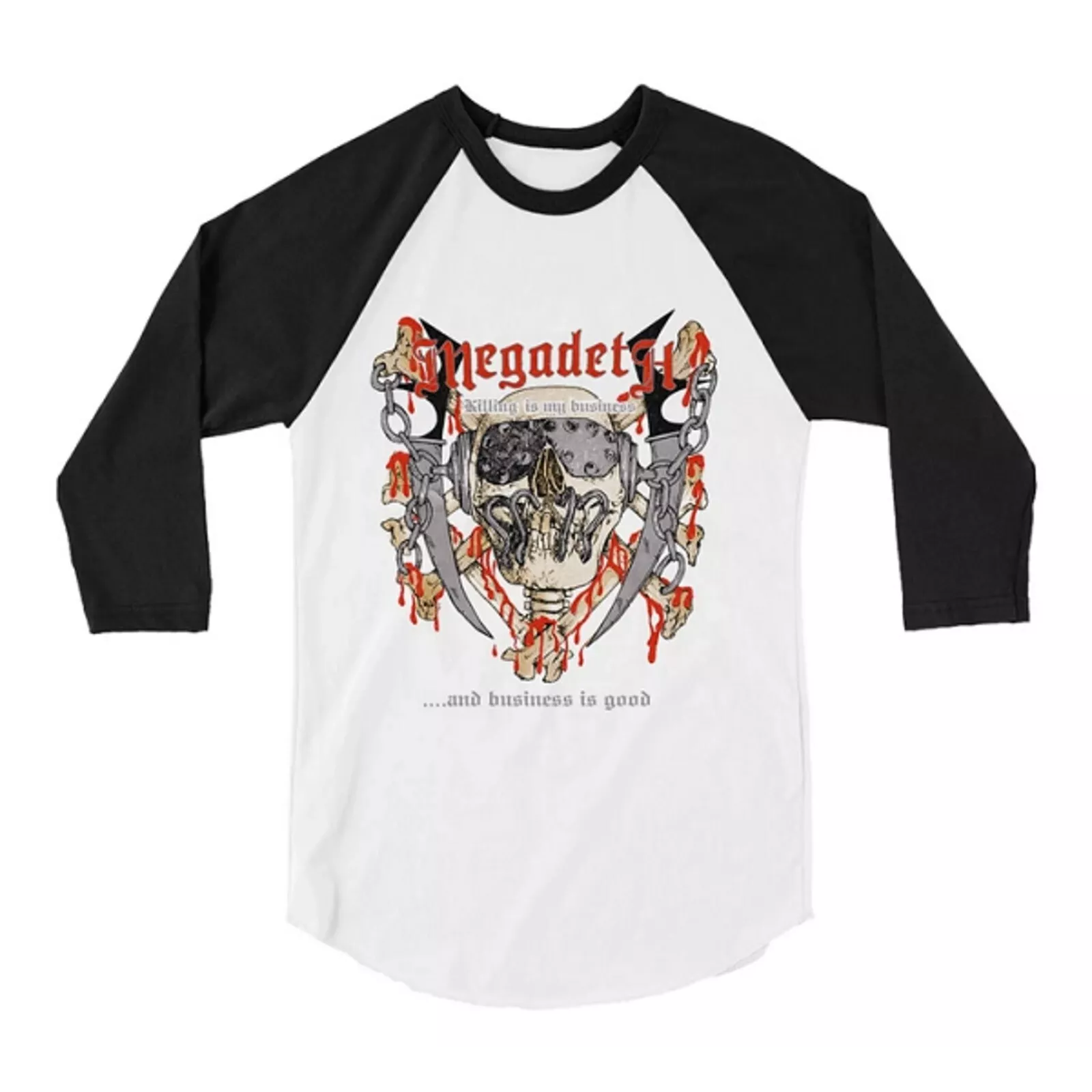 Megadeth Killing Is My Business Baseball Tee Hoodie, Sweatshirt | CoreVibeTees.com (Image 1)