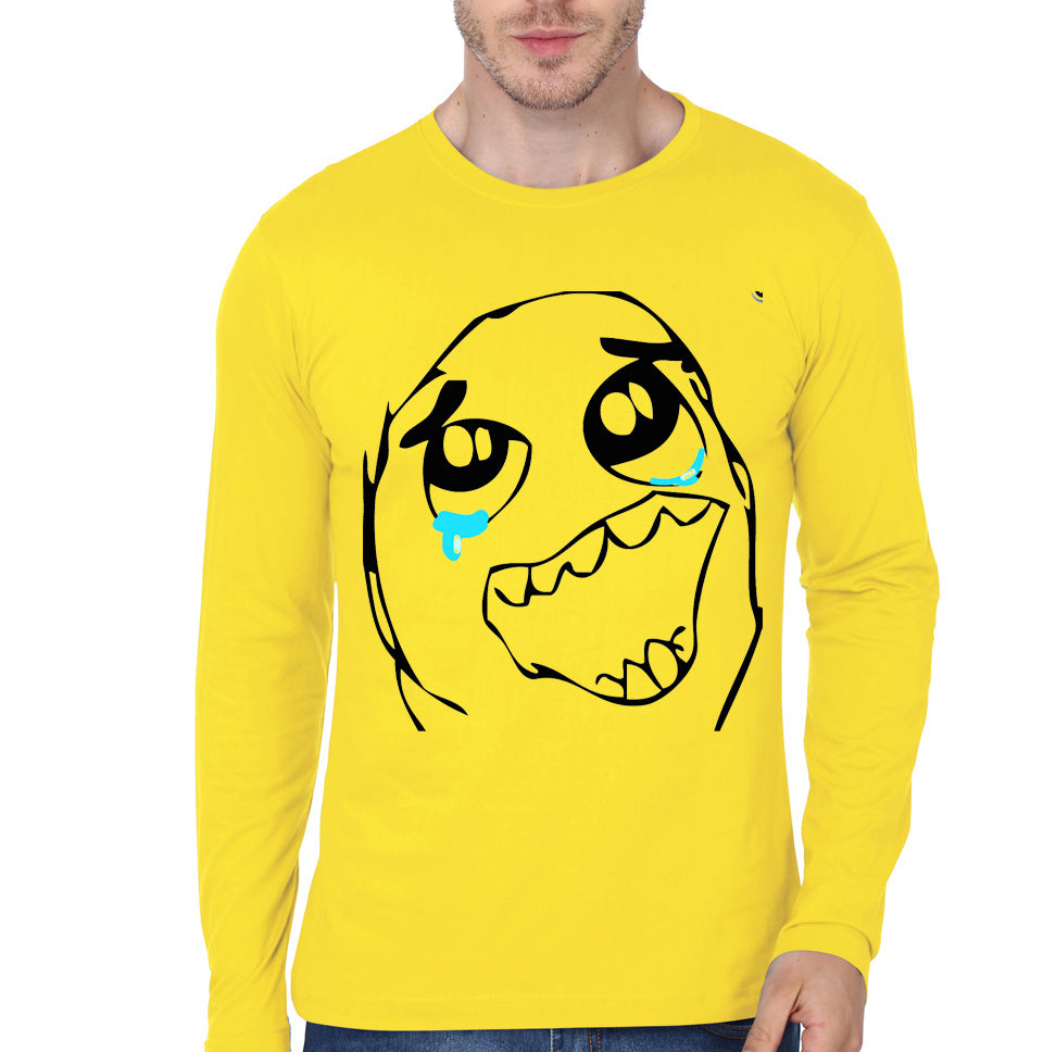 Meme Yellow Full Sleeve Tee Hoodie, Sweatshirt | CoreVibeTees.com