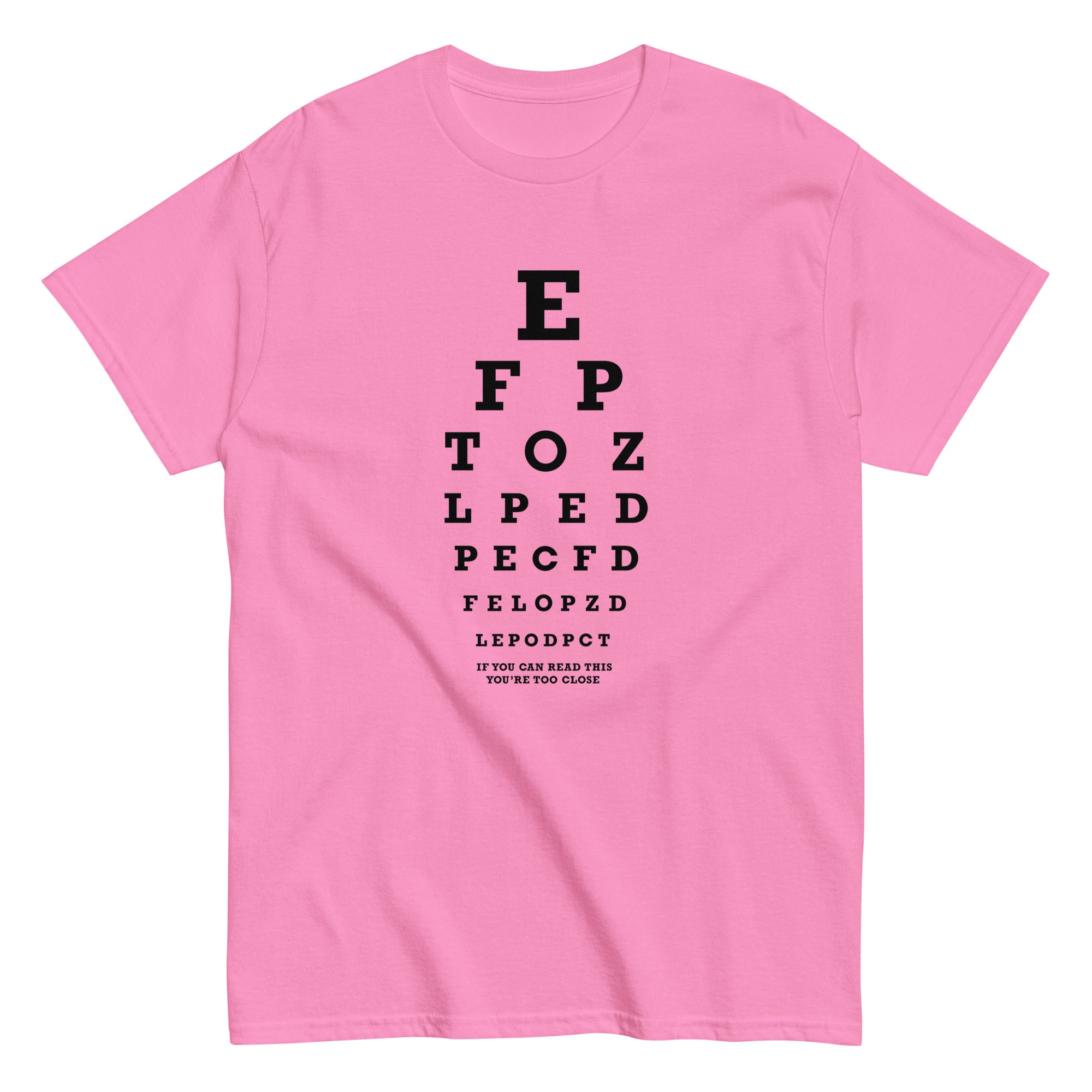 Too Close Eye Chart Men's Classic Tee Hoodie, Sweatshirt | CoreVibeTees.com (Image 5)