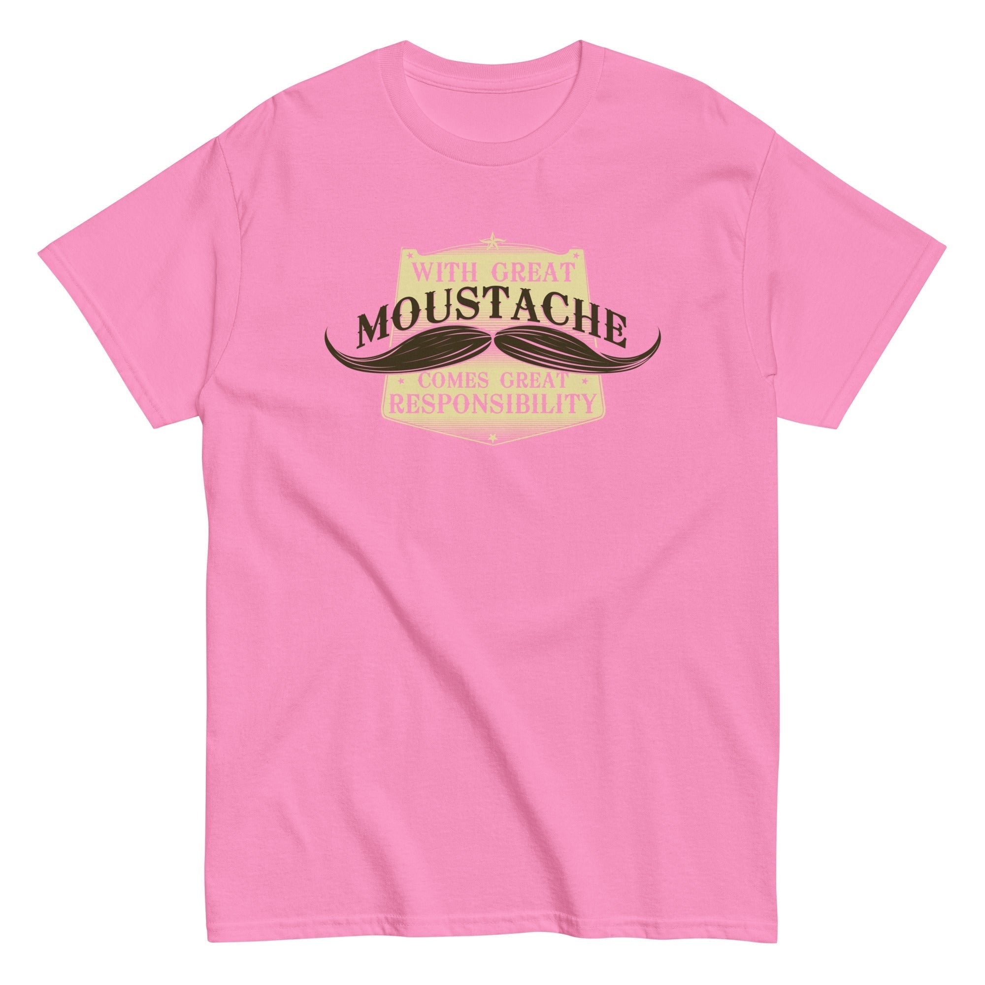 With Great Moustache Men's Classic Tee Hoodie, Sweatshirt | CoreVibeTees.com (Image 4)