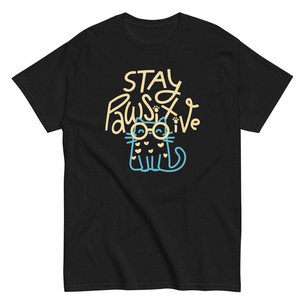 Stay Pawsitive Men's Classic Tee Hoodie, Sweatshirt | CoreVibeTees.com (Image 3)
