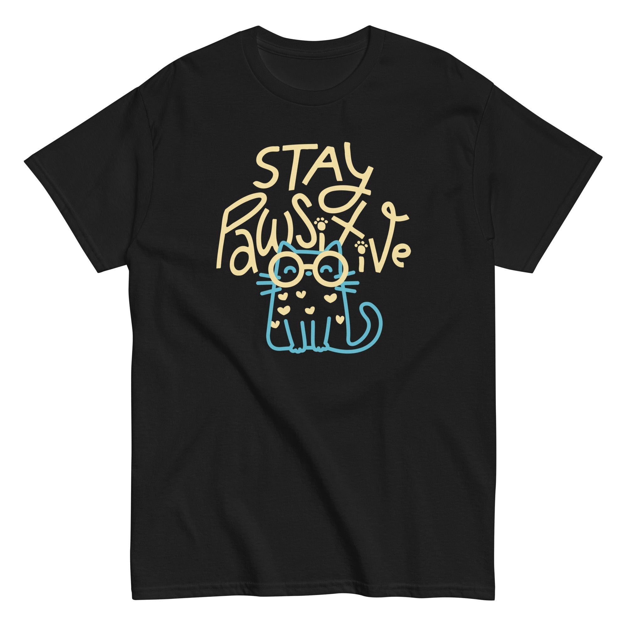 Stay Pawsitive Men's Classic Tee Hoodie, Sweatshirt | CoreVibeTees.com (Image 3)