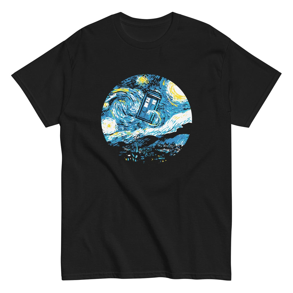 Starry Night Police Box Men's Classic Tee Hoodie, Sweatshirt | CoreVibeTees.com (Image 1)