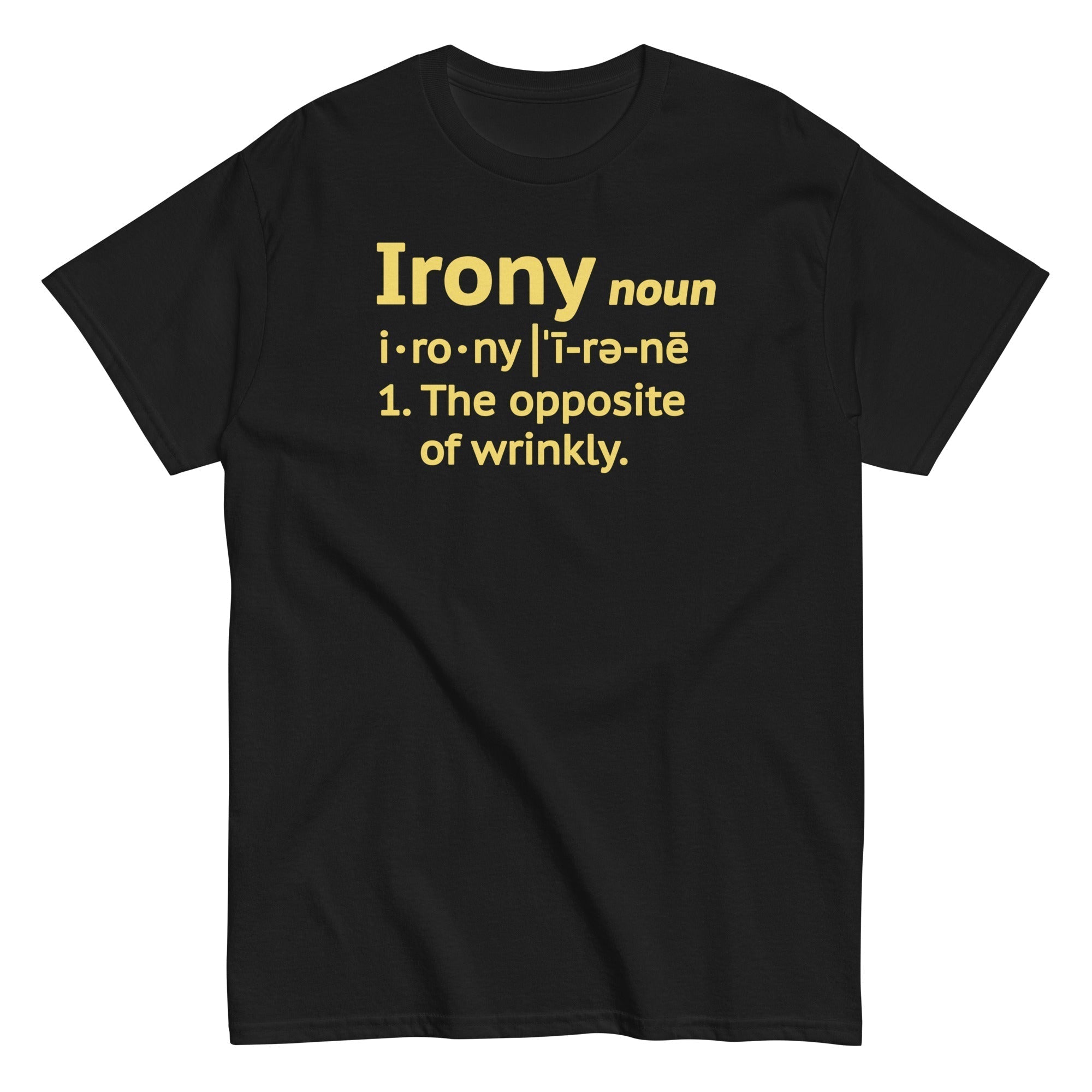 Irony Definition Men's Classic Tee Hoodie, Sweatshirt | CoreVibeTees.com (Image 3)