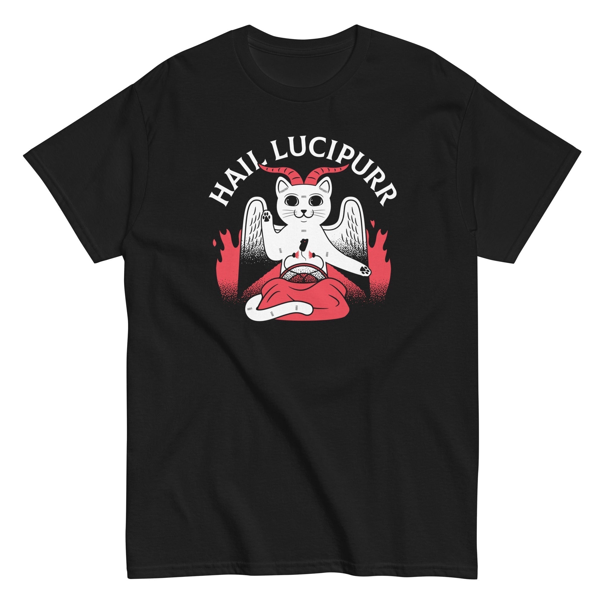 Hail Lucipurr Men's Classic Tee Hoodie, Sweatshirt | CoreVibeTees.com (Image 1)