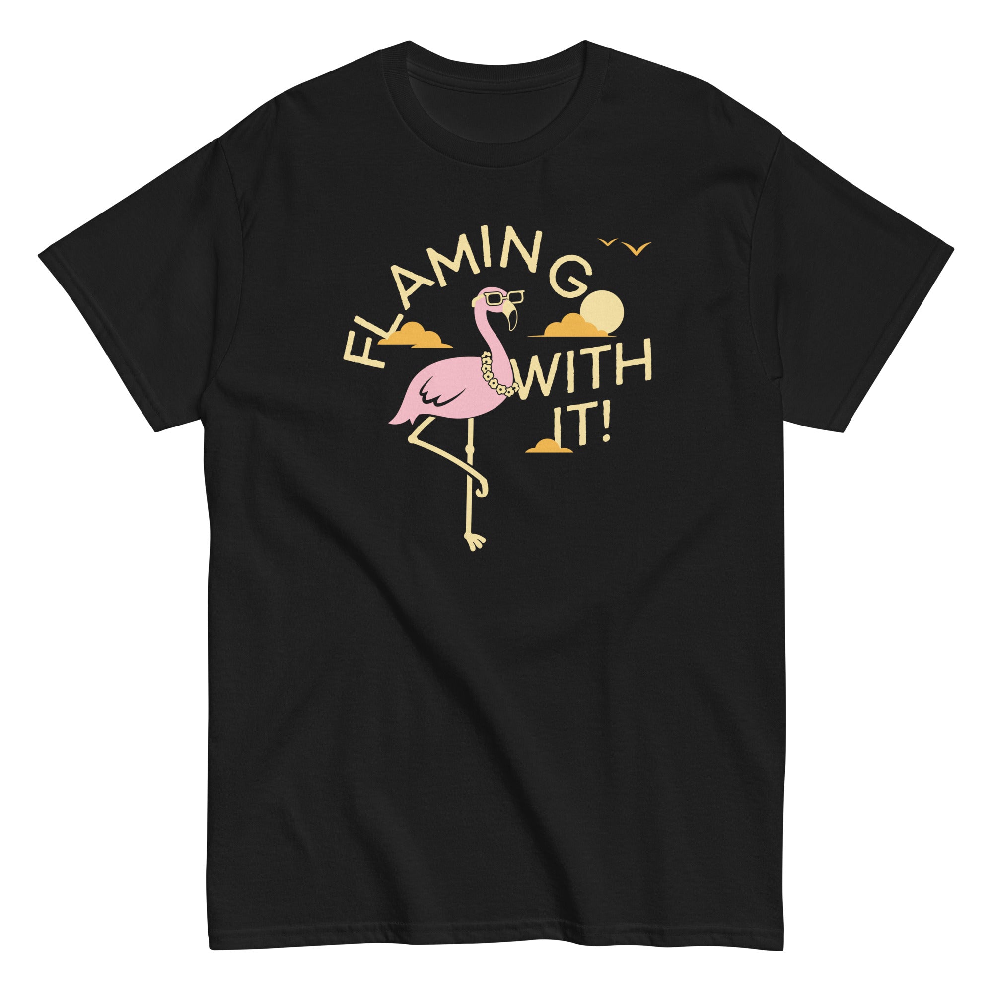 Flamingo With It Men's Classic Tee Hoodie, Sweatshirt | CoreVibeTees.com (Image 2)