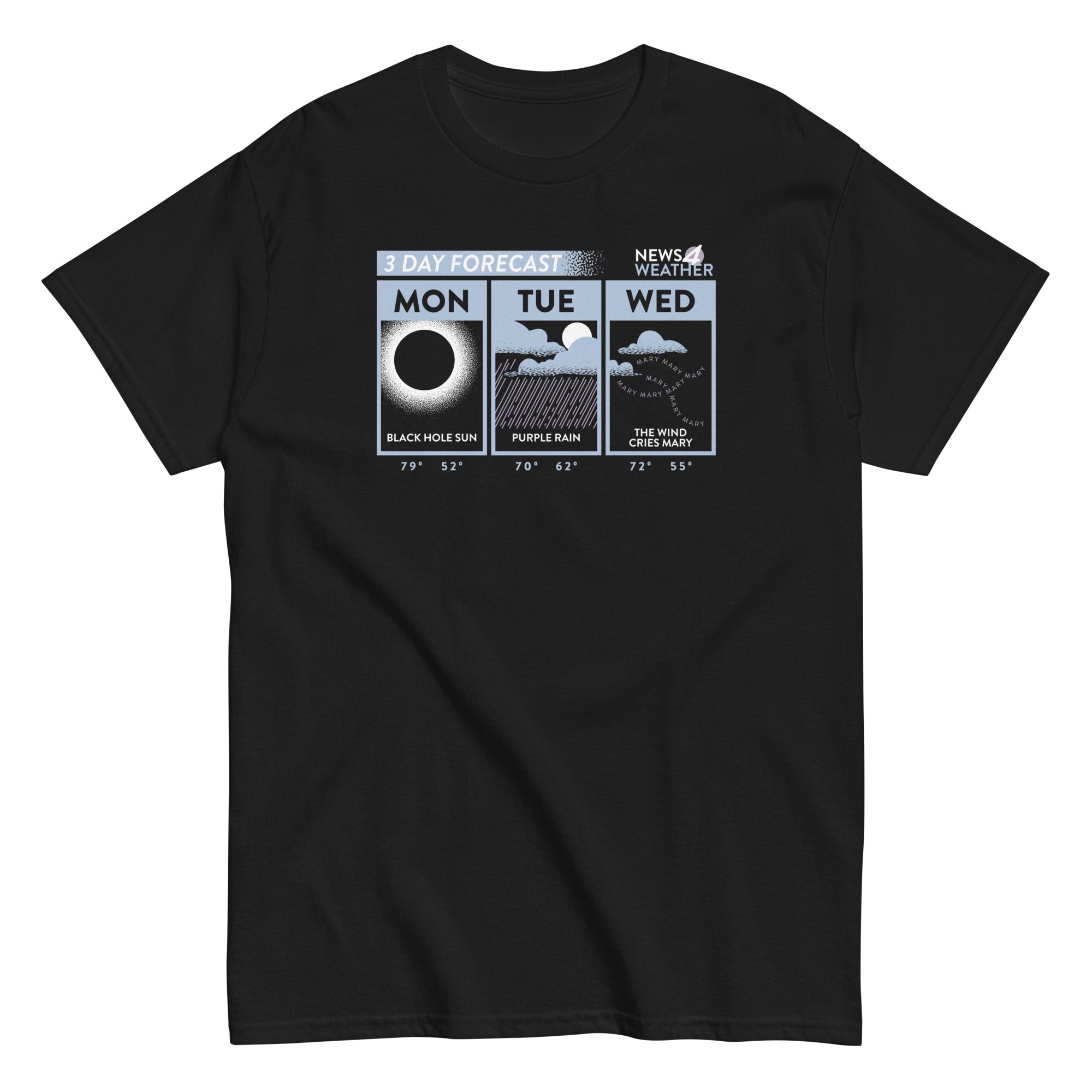 3 Day Forecast Men's Classic Tee Hoodie, Sweatshirt | CoreVibeTees.com (Image 1)