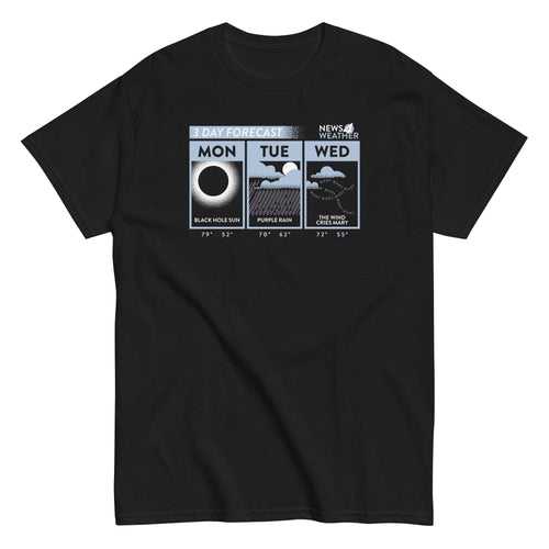 3 Day Forecast Men's Classic Tee Hoodie, Sweatshirt | CoreVibeTees.com (Image 1)