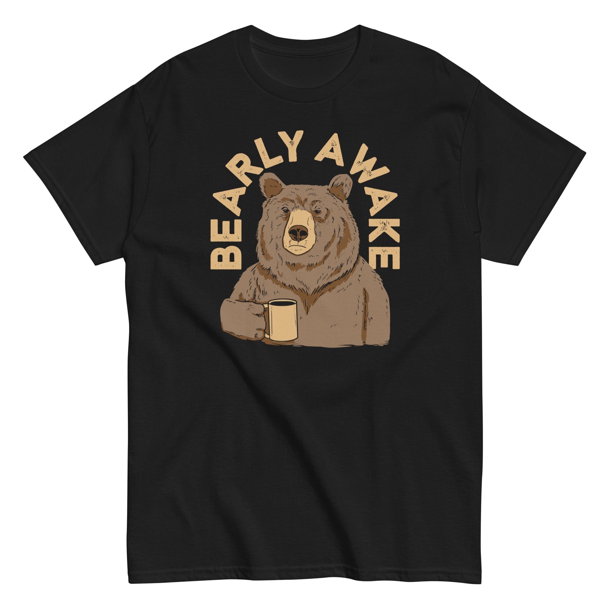 Bearly Awake Men's Classic Tee Hoodie, Sweatshirt | CoreVibeTees.com (Image 2)