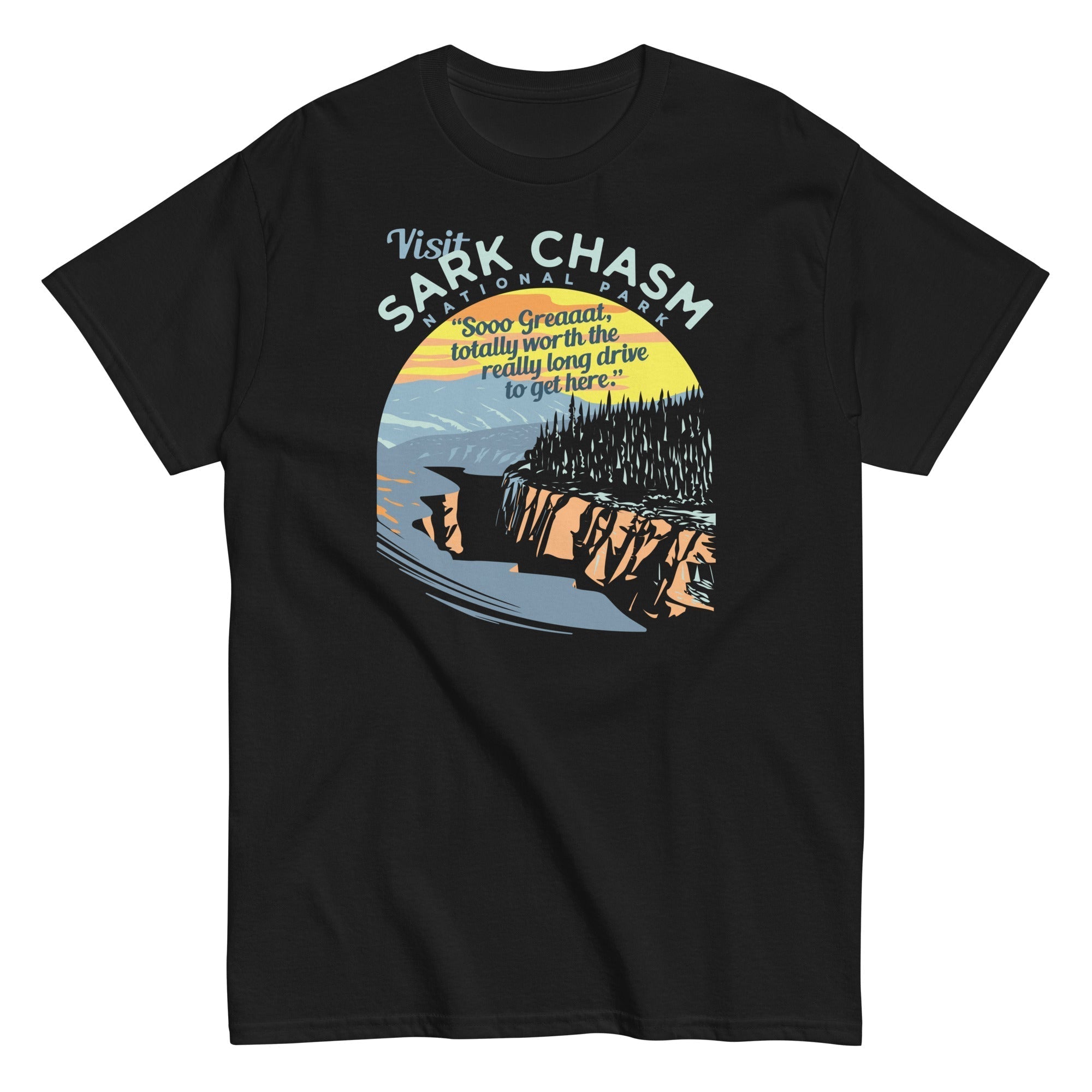 Visit Sark Chasm Men's Classic Tee Hoodie, Sweatshirt | CoreVibeTees.com (Image 3)