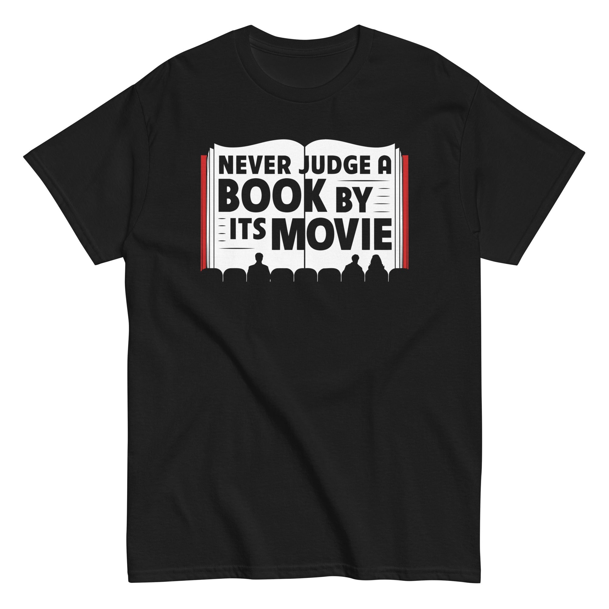 Never Judge A Book By Its Movie Men's Classic Tee Hoodie, Sweatshirt | CoreVibeTees.com (Image 2)