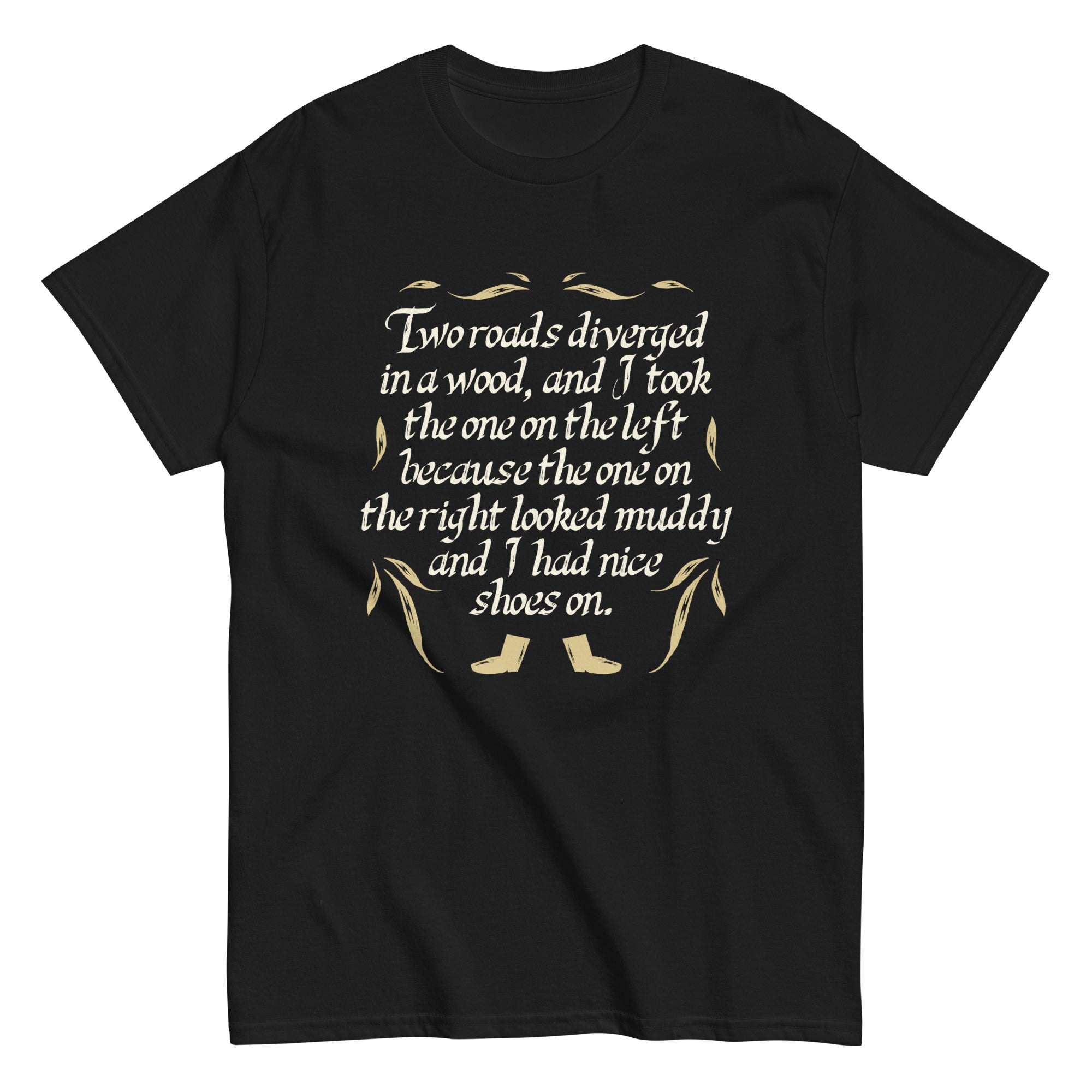Two Roads Diverged Men's Classic Tee Hoodie, Sweatshirt | CoreVibeTees.com (Image 1)