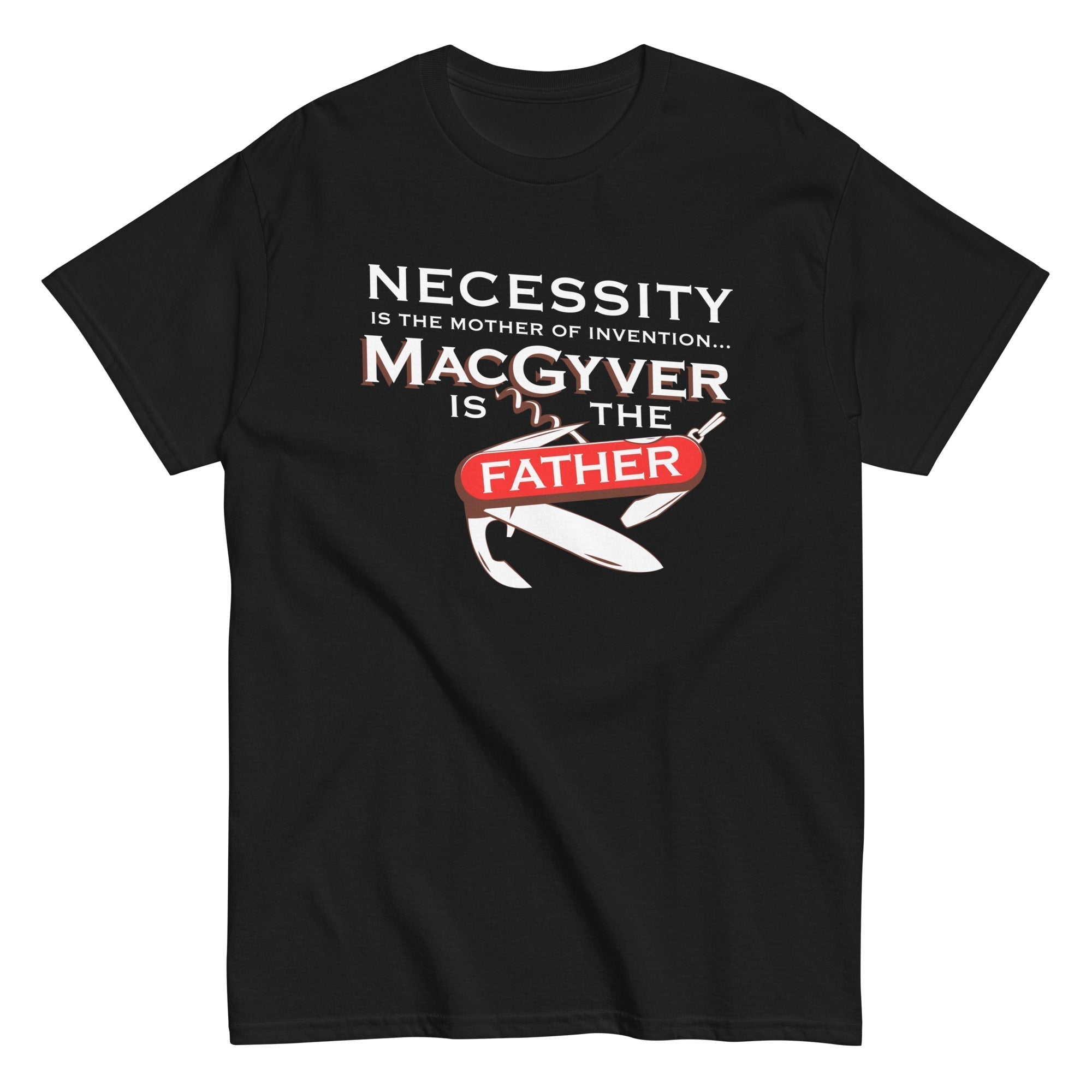 Necessity Is The Mother Men's Classic Tee Hoodie, Sweatshirt | CoreVibeTees.com (Image 3)