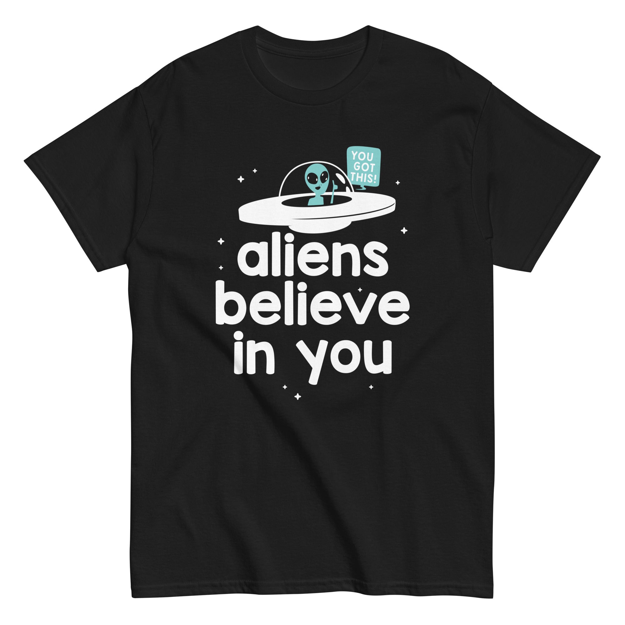 Aliens Believe In You Men's Classic Tee Hoodie, Sweatshirt | CoreVibeTees.com (Image 4)