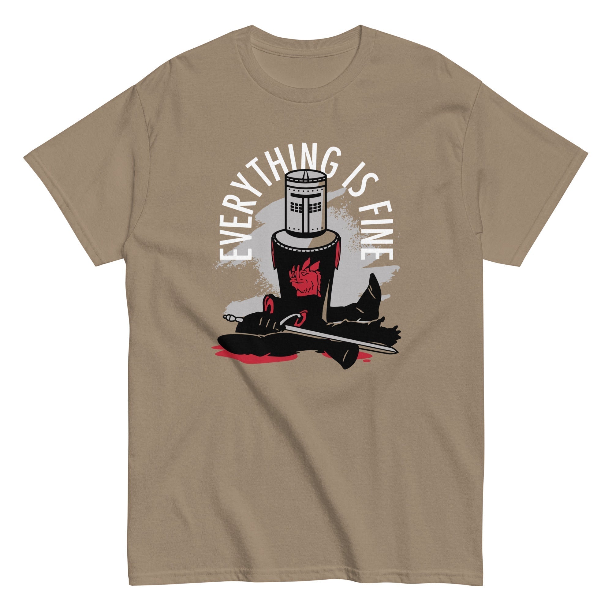 Everything Is Fine Men's Classic Tee Hoodie, Sweatshirt | CoreVibeTees.com (Image 3)