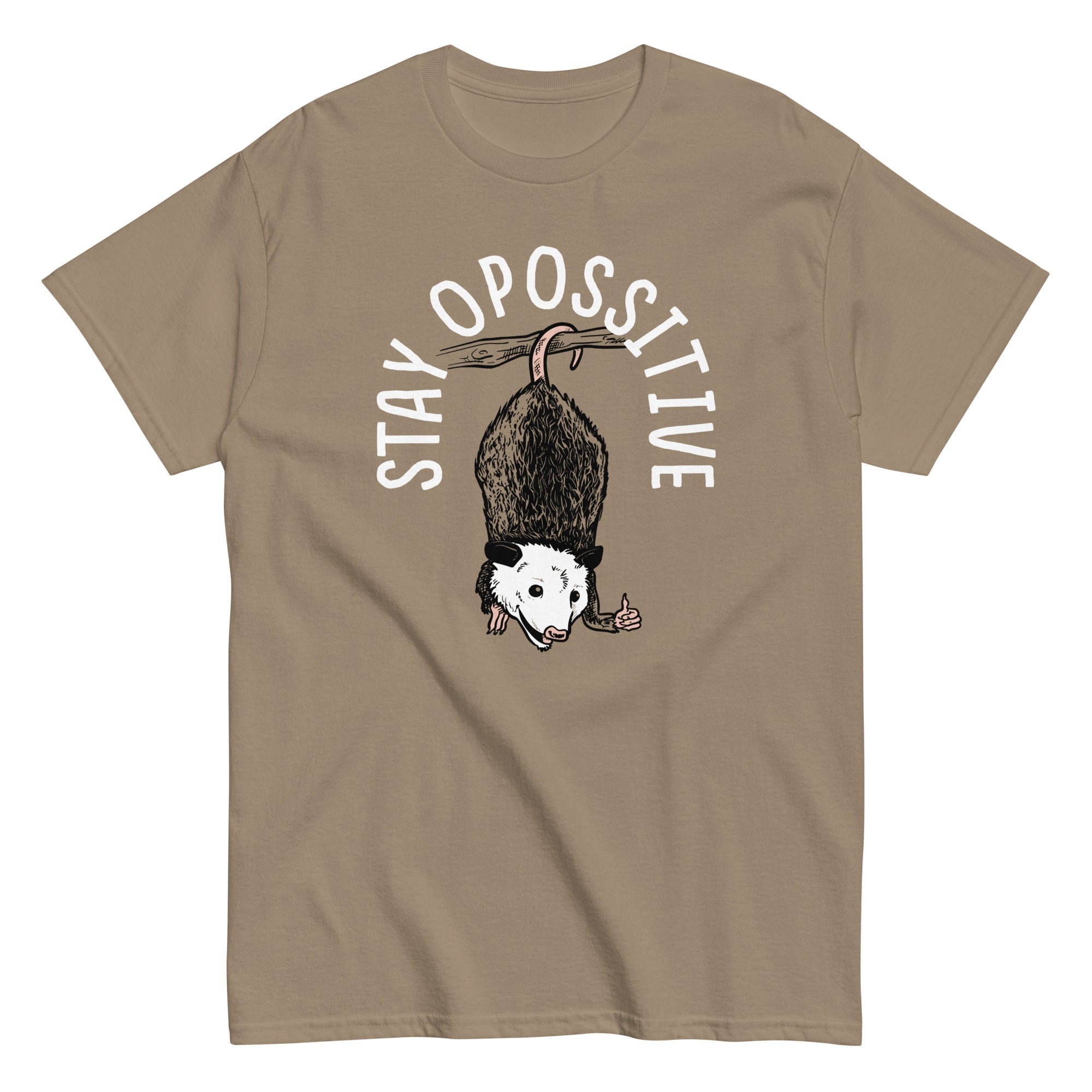 Stay Opossitive Men's Classic Tee Hoodie, Sweatshirt | CoreVibeTees.com (Image 4)