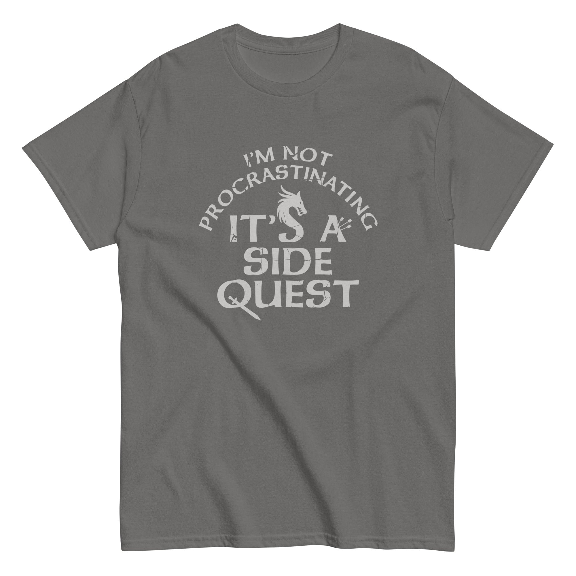 I'm Not Procrastinating, It's A Side Quest Men's Classic Tee Hoodie, Sweatshirt | CoreVibeTees.com (Image 4)