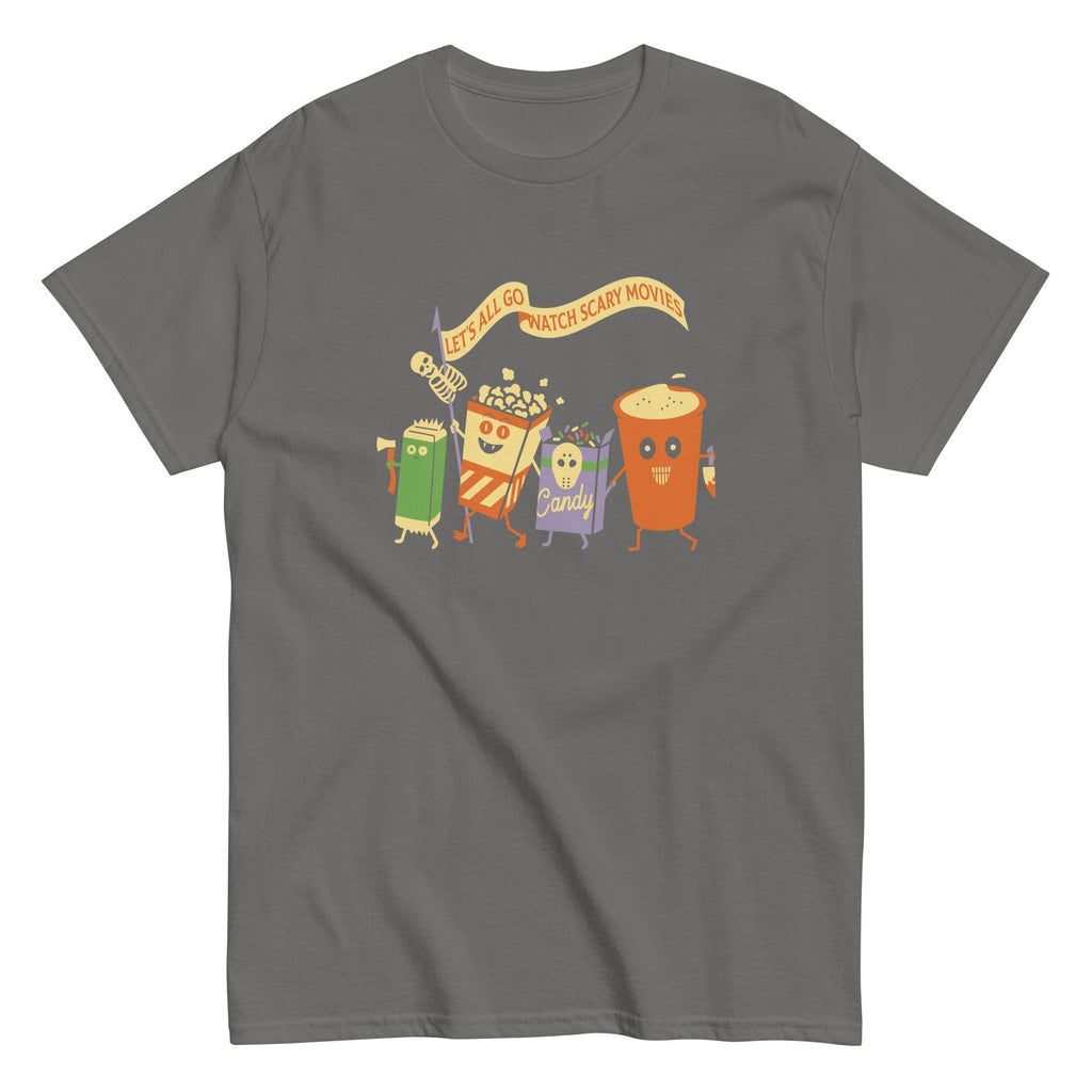 Let's All Go Watch Scary Movies Men's Classic Tee Hoodie, Sweatshirt | CoreVibeTees.com (Image 4)