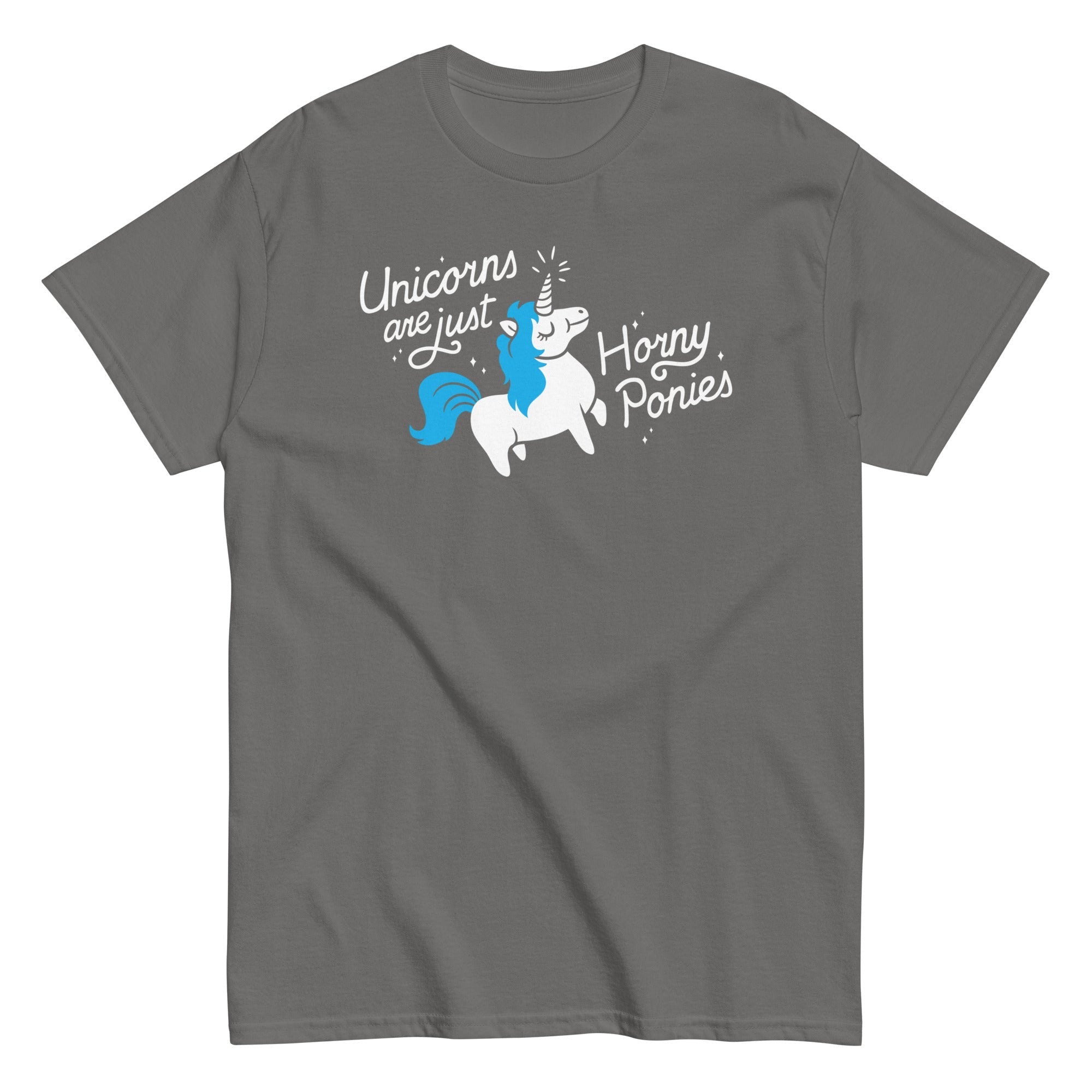 Unicorns Are Just Horny Ponies Men's Classic Tee Hoodie, Sweatshirt | CoreVibeTees.com (Image 5)