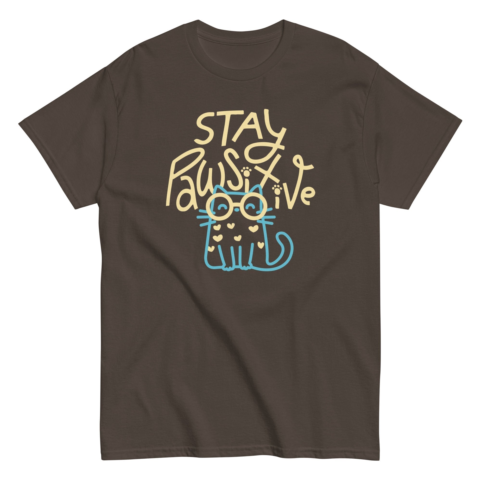 Stay Pawsitive Men's Classic Tee Hoodie, Sweatshirt | CoreVibeTees.com (Image 4)