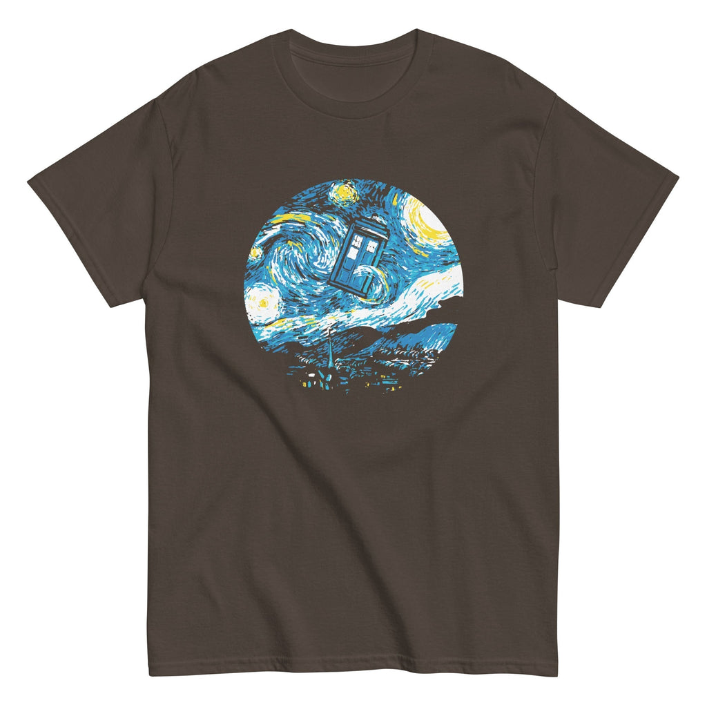 Starry Night Police Box Men's Classic Tee Hoodie, Sweatshirt | CoreVibeTees.com (Image 3)