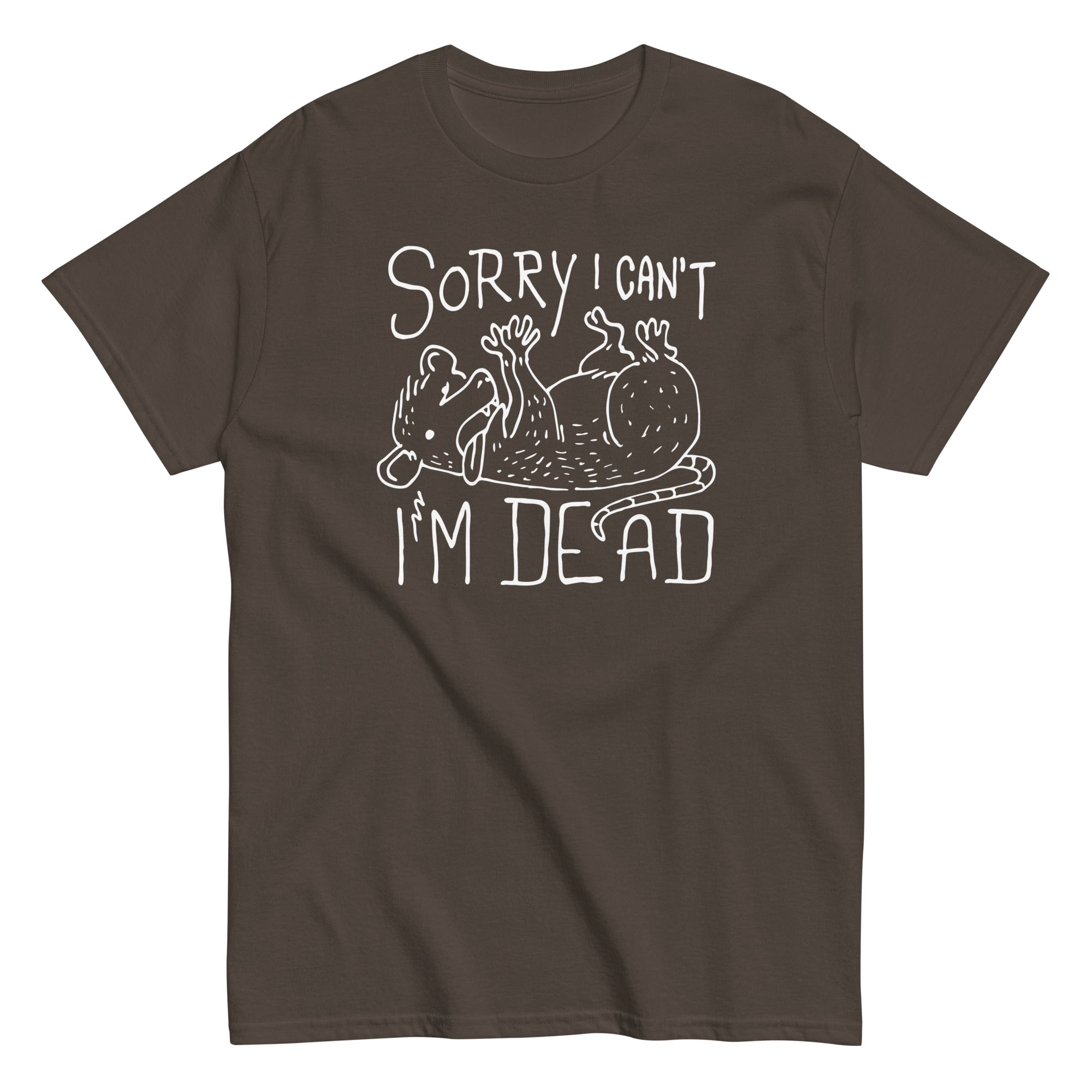Sorry I Can't I'm Dead Men's Classic Tee Hoodie, Sweatshirt | CoreVibeTees.com (Image 5)