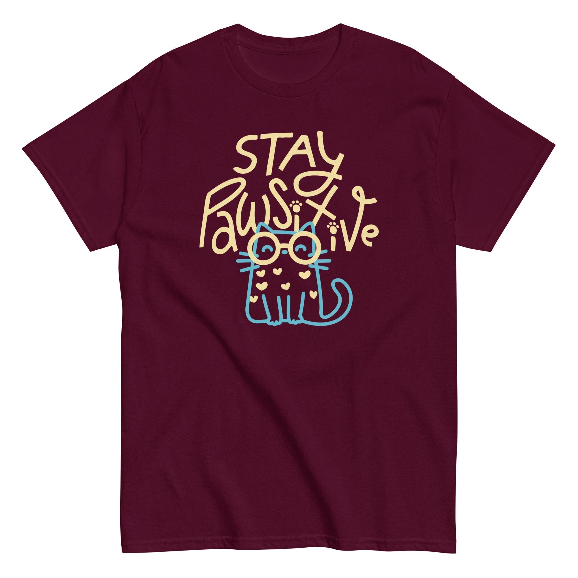 Stay Pawsitive Men's Classic Tee Hoodie, Sweatshirt | CoreVibeTees.com (Image 2)