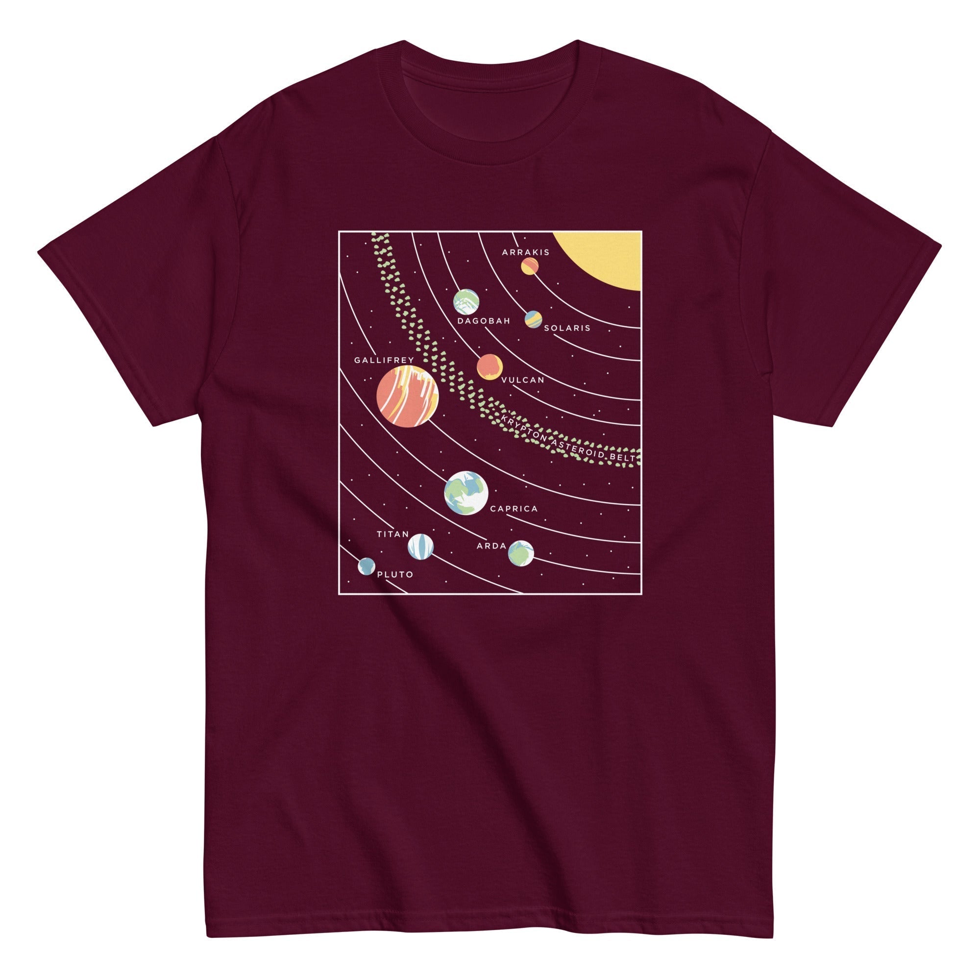 9 Planets Men's Classic Tee Hoodie, Sweatshirt | CoreVibeTees.com (Image 2)