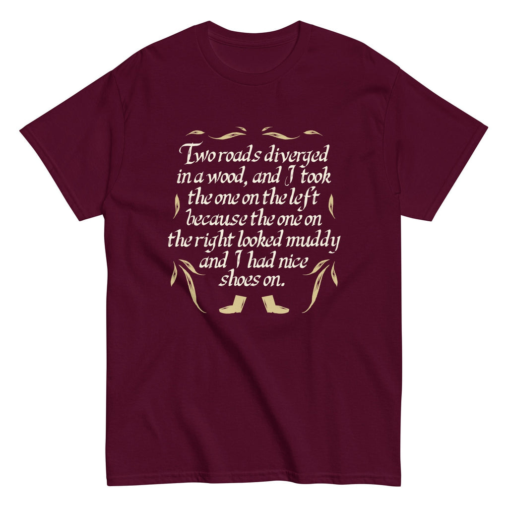 Two Roads Diverged Men's Classic Tee Hoodie, Sweatshirt | CoreVibeTees.com (Image 2)