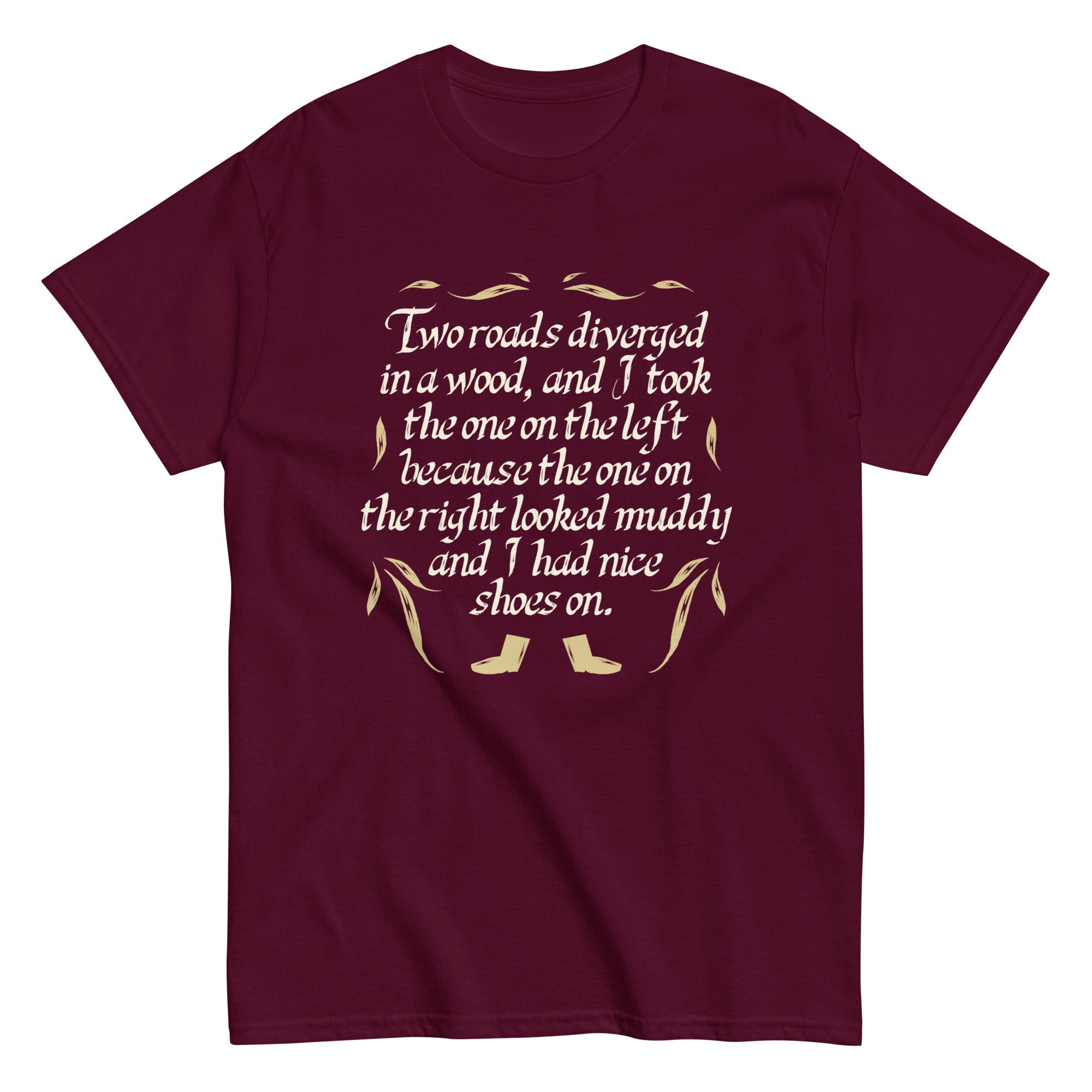 Two Roads Diverged Men's Classic Tee Hoodie, Sweatshirt | CoreVibeTees.com (Image 2)